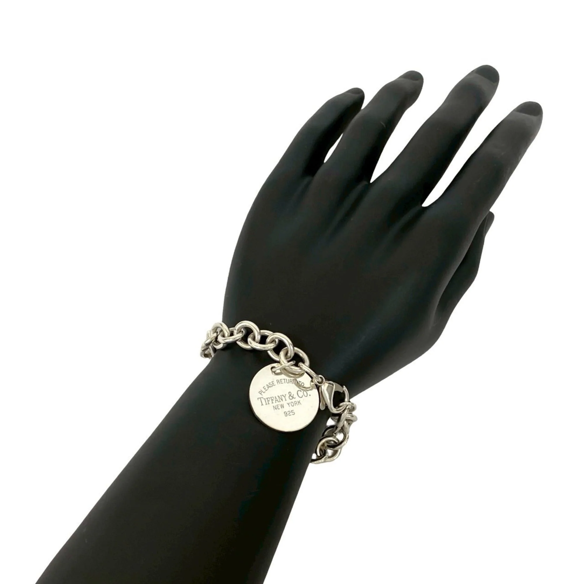Round Tag Bracelet Sterling Silver - Image 2
