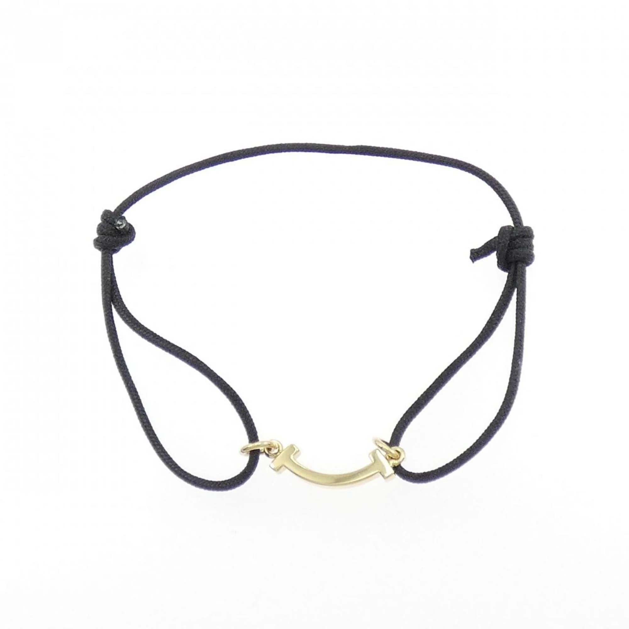 T Smile Pendant Necklace 18K Yellow Gold