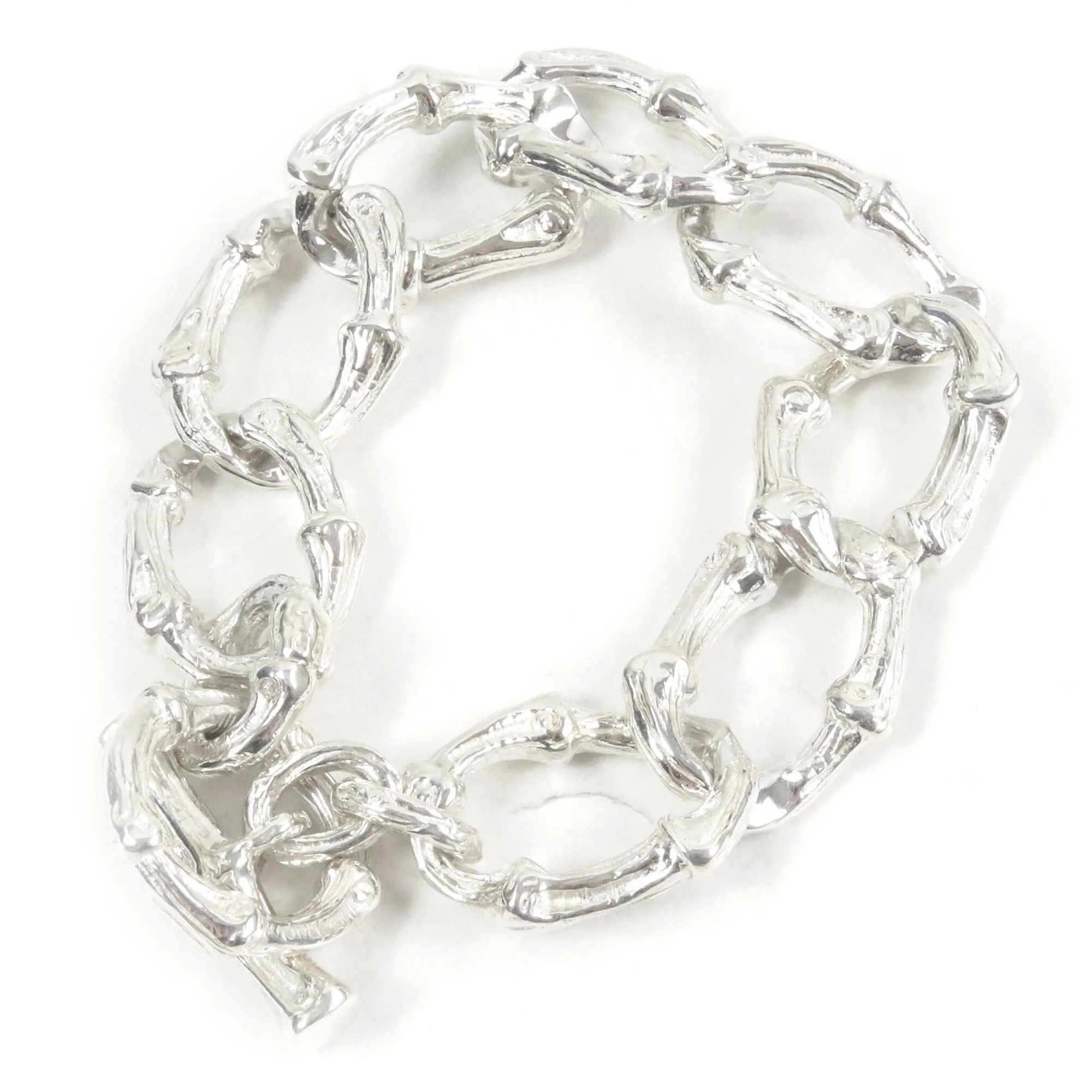 Vintage Bamboo Bracelet Sterling Silver
