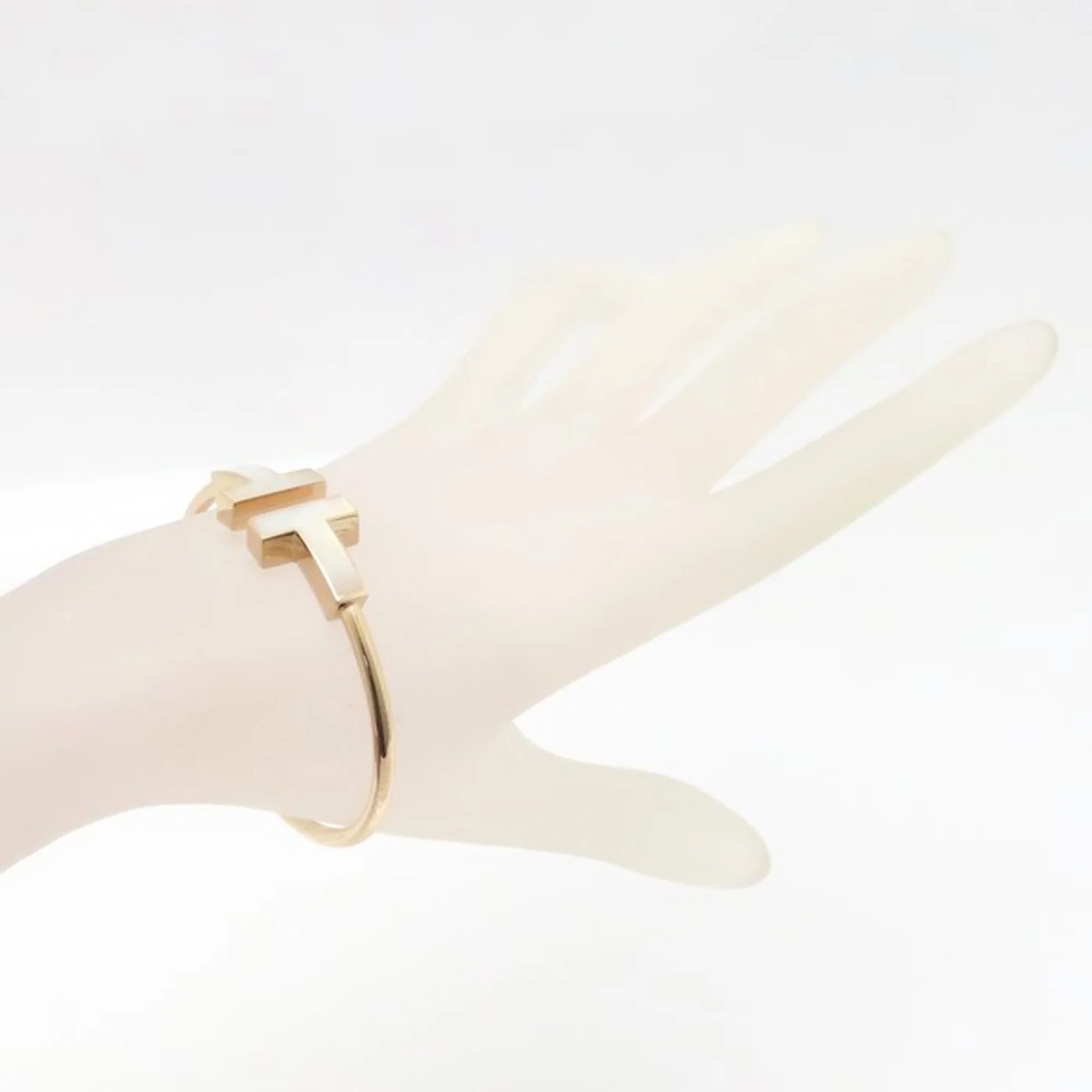 Wire Bracelet 18K Rose Gold with Mother of Pearl - Image 3
