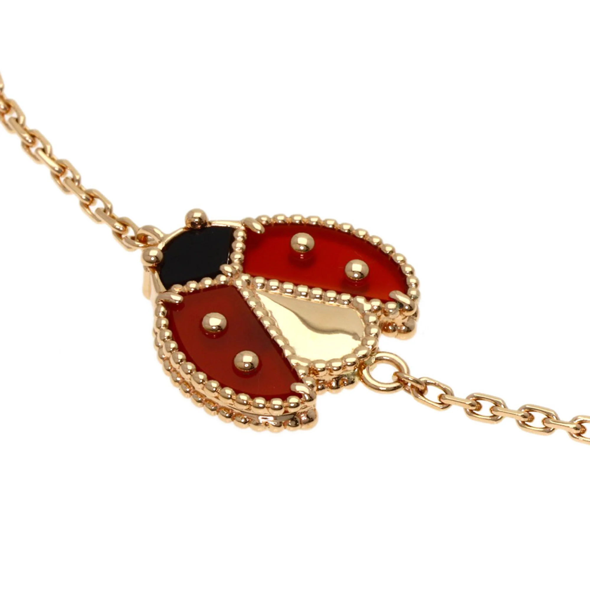 Bracelet 18K Rose Gold with Carnelian and Onyx - Image 2