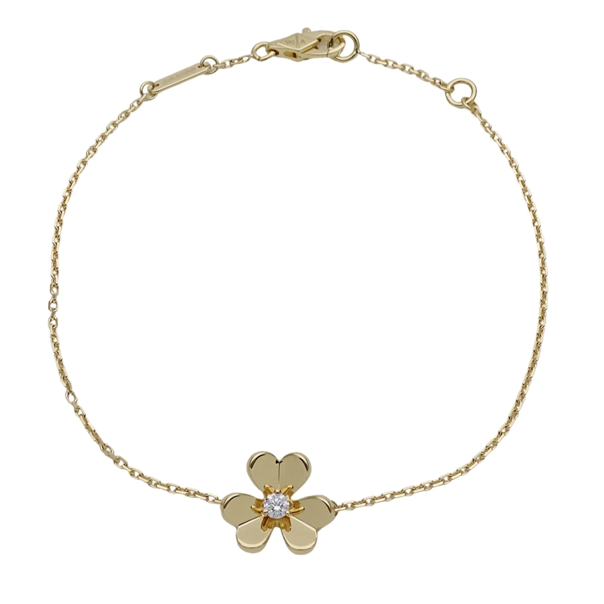 Frivole Bracelet 18K Yellow Gold Mini with Diamond - Image 2