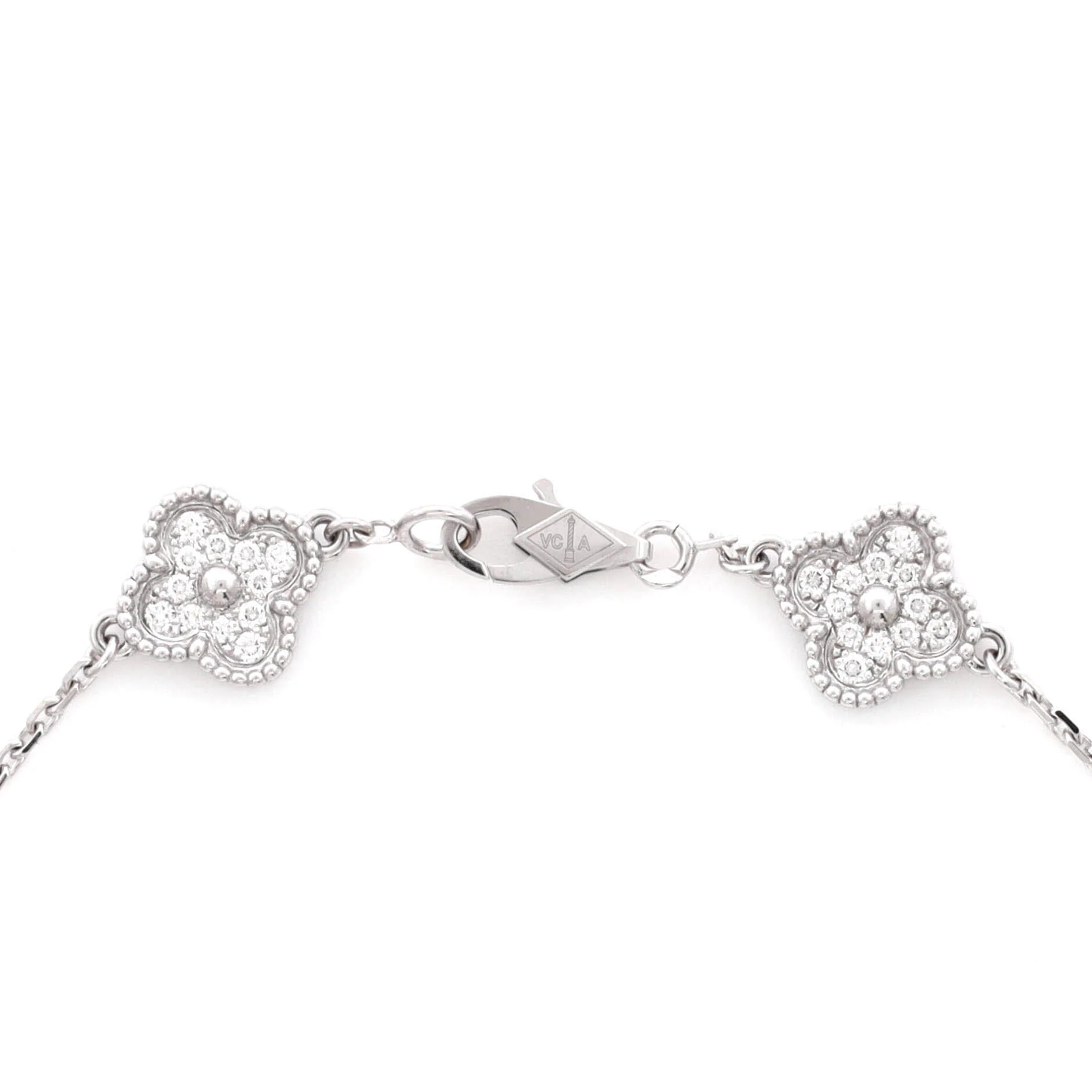 Sweet Alhambra 6 Motifs Bracelet 18K White Gold and Diamonds - Image 4