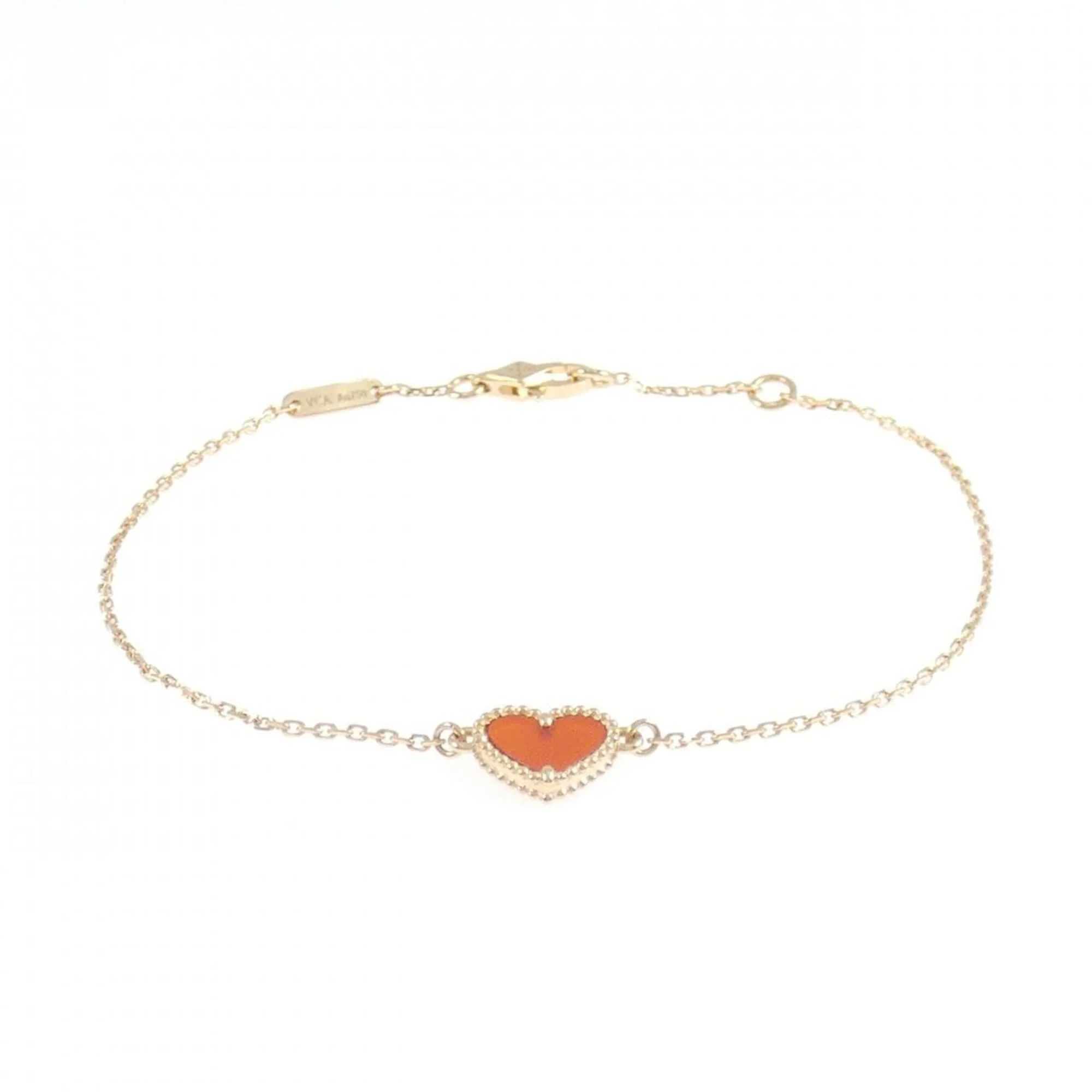 Sweet Alhambra Bracelet 18K Rose Gold and Carnelian - Image 2