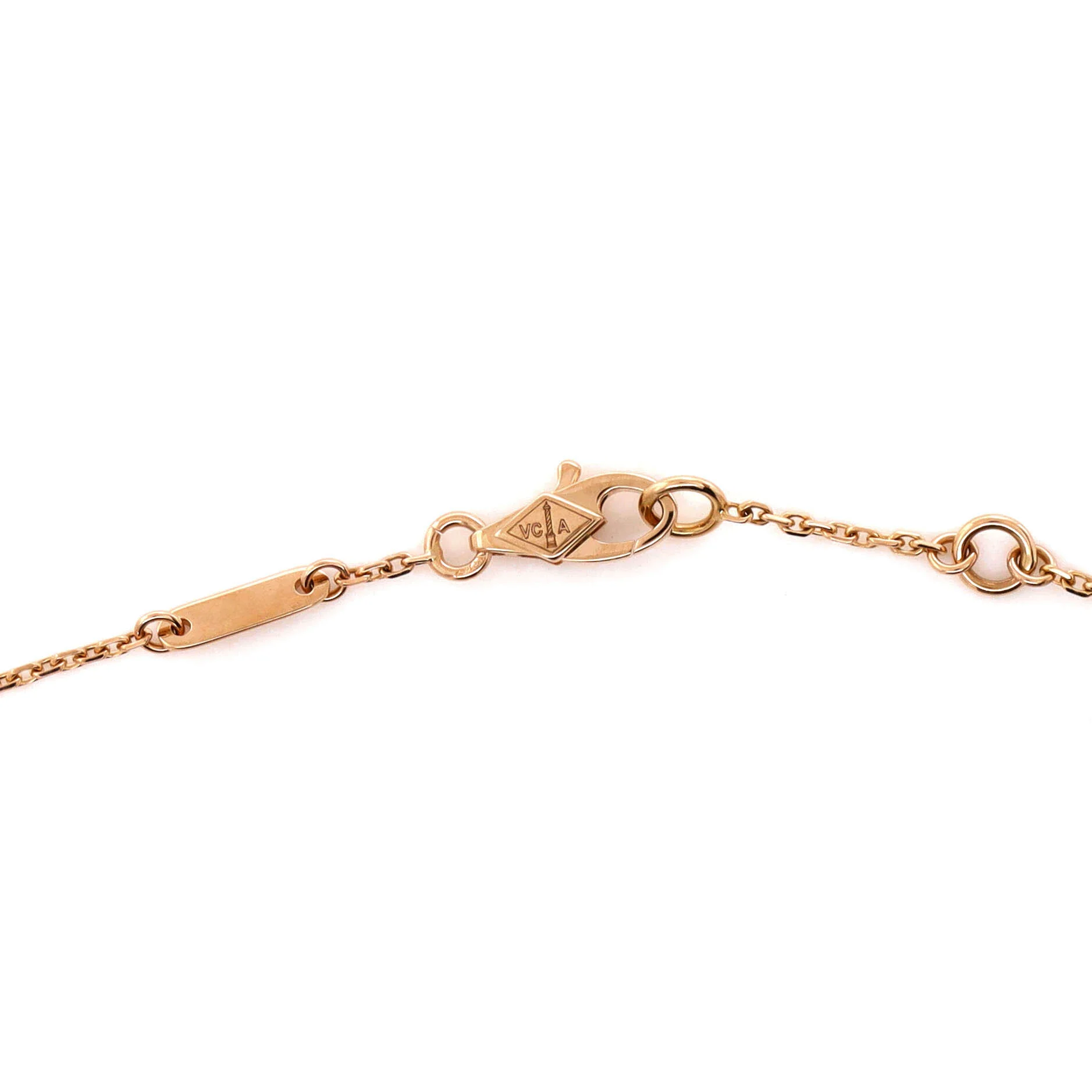 Sweet Alhambra Bracelet 18K Rose Gold and Carnelian - Image 4
