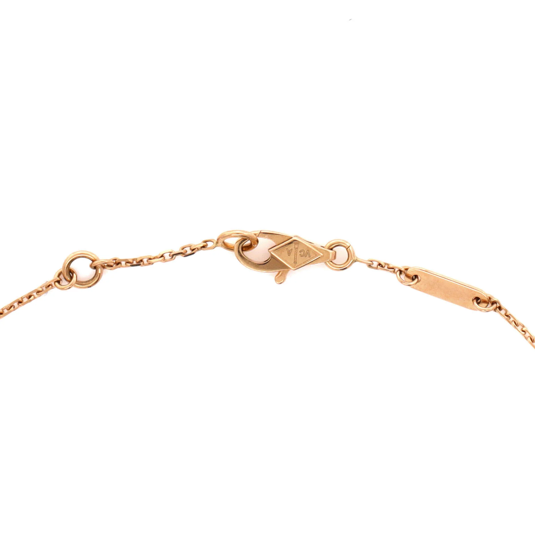 Sweet Alhambra Bracelet 18K Rose Gold and Carnelian - Image 4