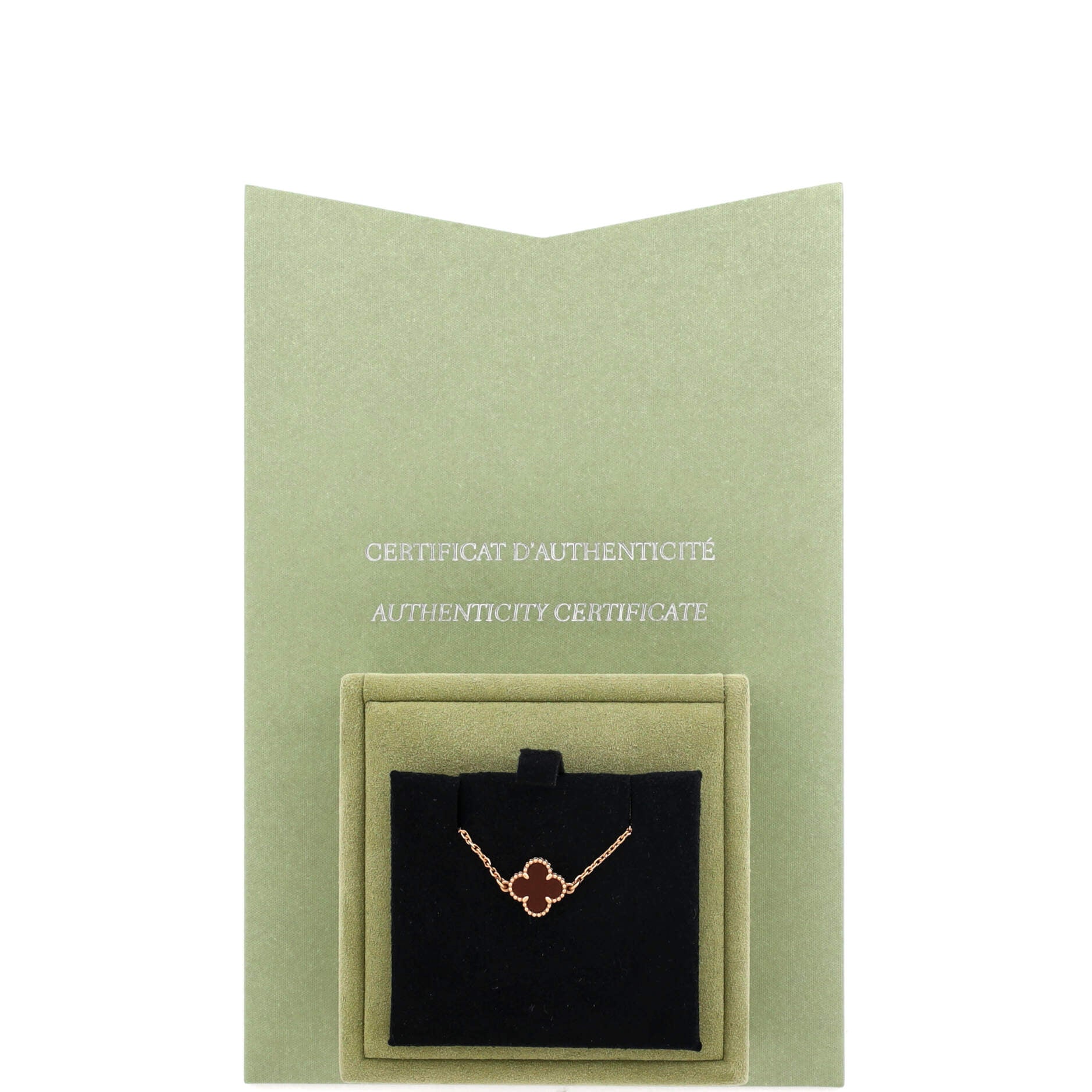 Sweet Alhambra Bracelet 18K Rose Gold and Carnelian - Image 2