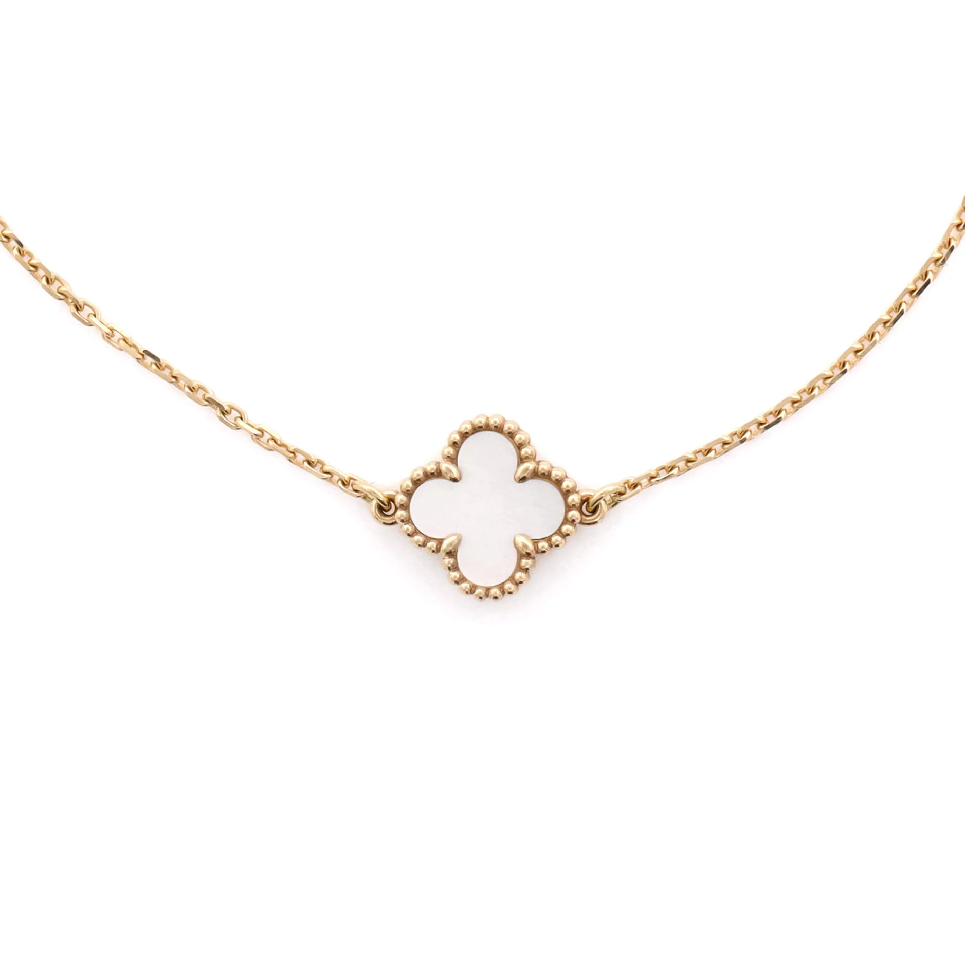 Sweet Alhambra Bracelet 18K Yellow Gold and Mother of Pearl - Image 3
