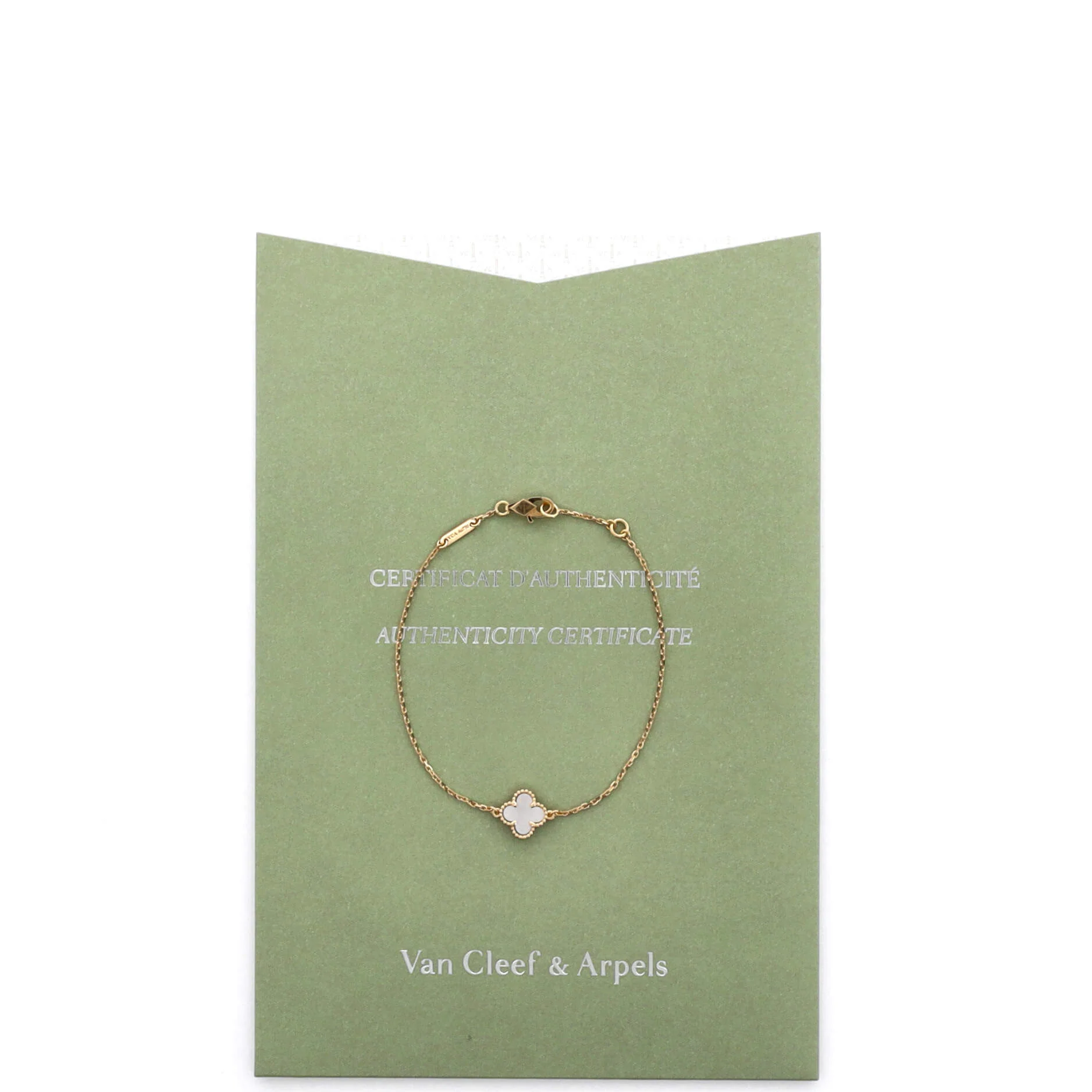 Sweet Alhambra Bracelet 18K Yellow Gold and Mother of Pearl - Image 6