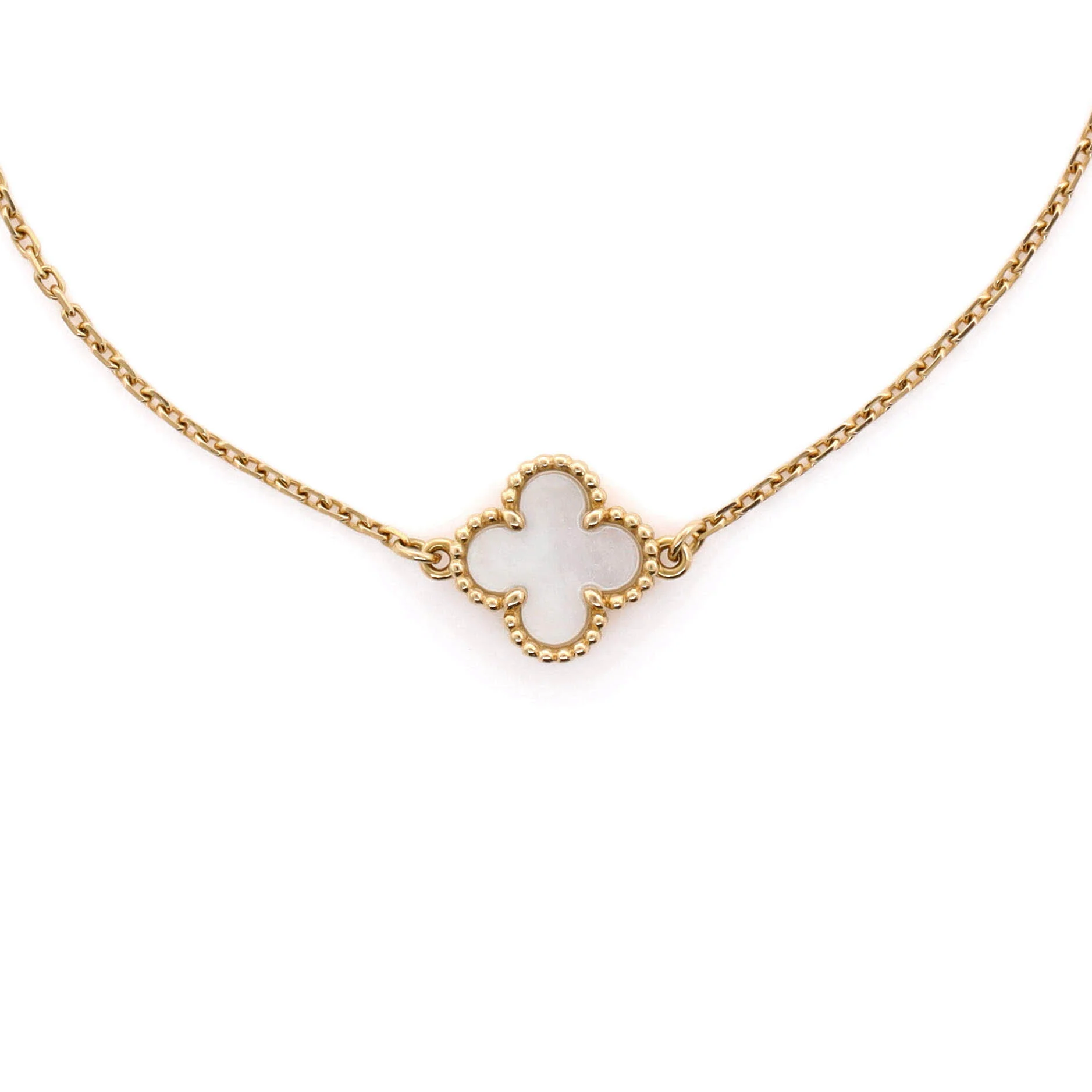 Sweet Alhambra Bracelet 18K Yellow Gold and Mother of Pearl - Image 2