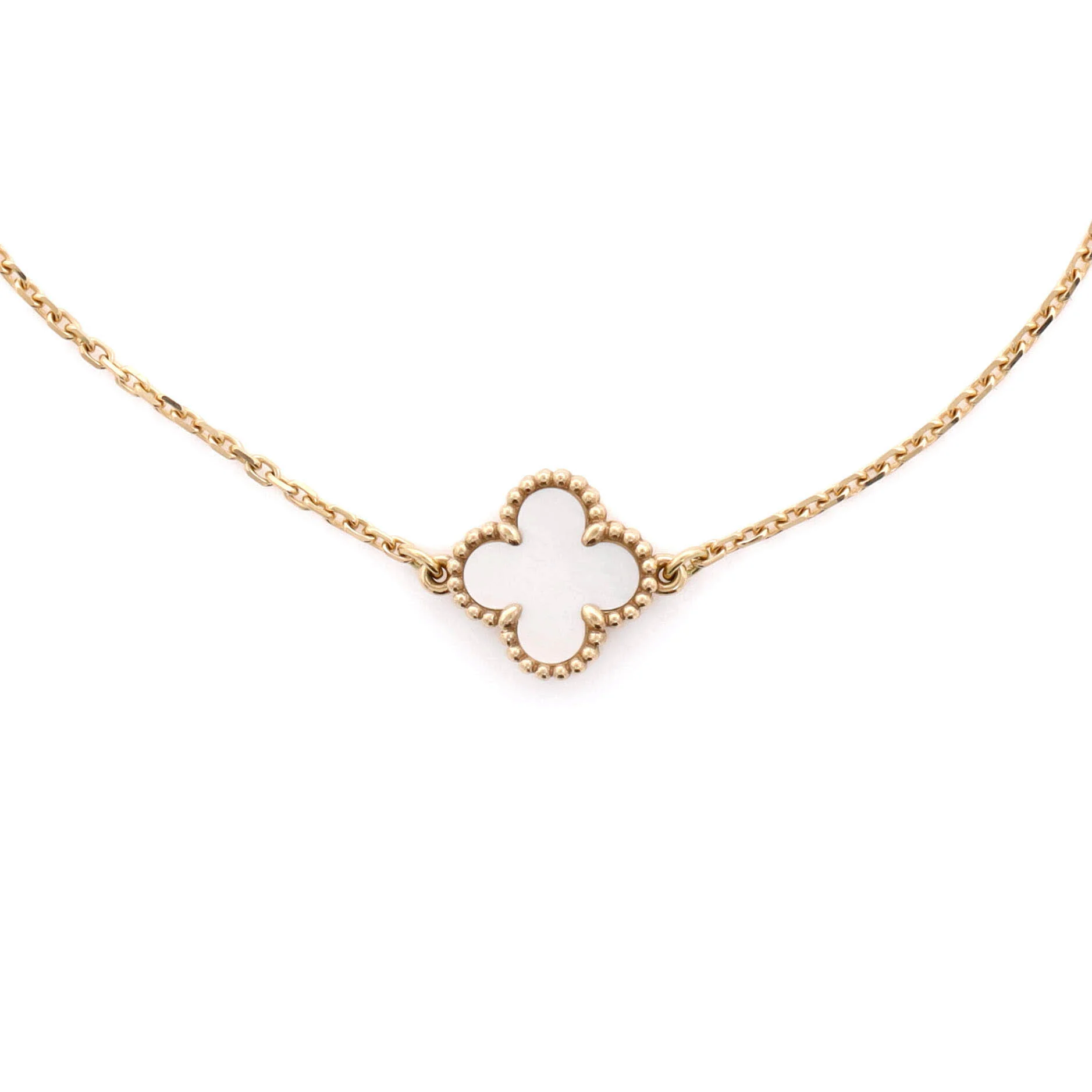 Sweet Alhambra Bracelet 18K Yellow Gold and Mother of Pearl - Image 4