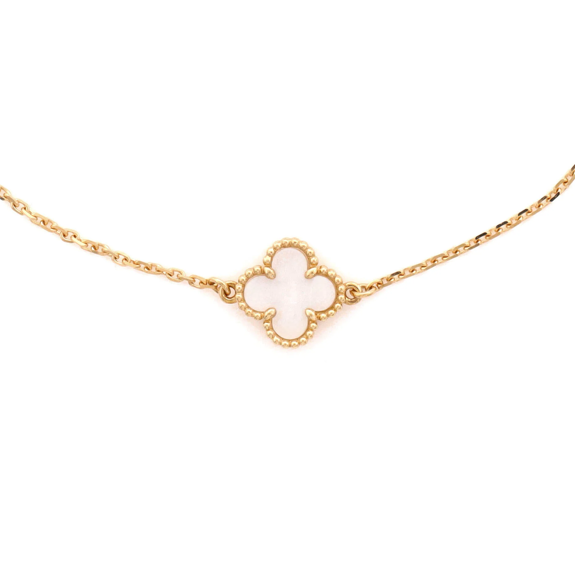 Sweet Alhambra Bracelet 18K Yellow Gold and Mother of Pearl - Image 2