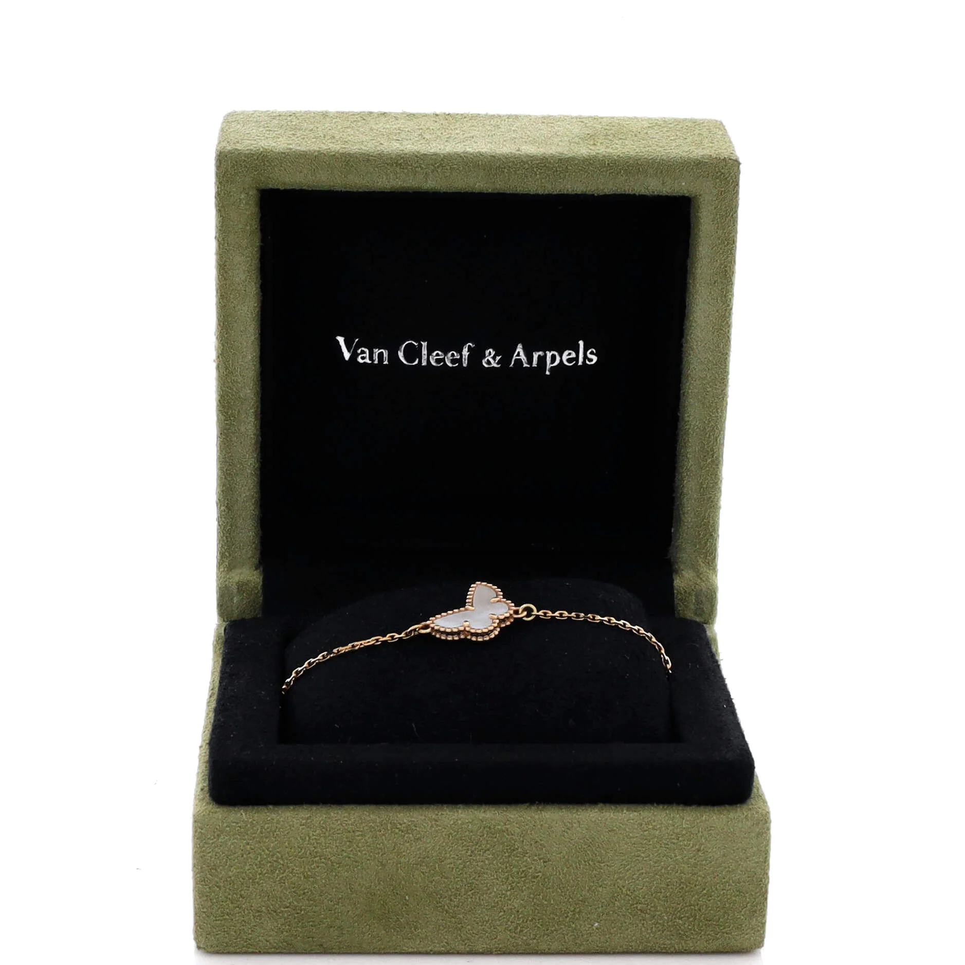 Sweet Alhambra Butterfly Bracelet 18K Yellow Gold and Mother of Pearl - Image 2