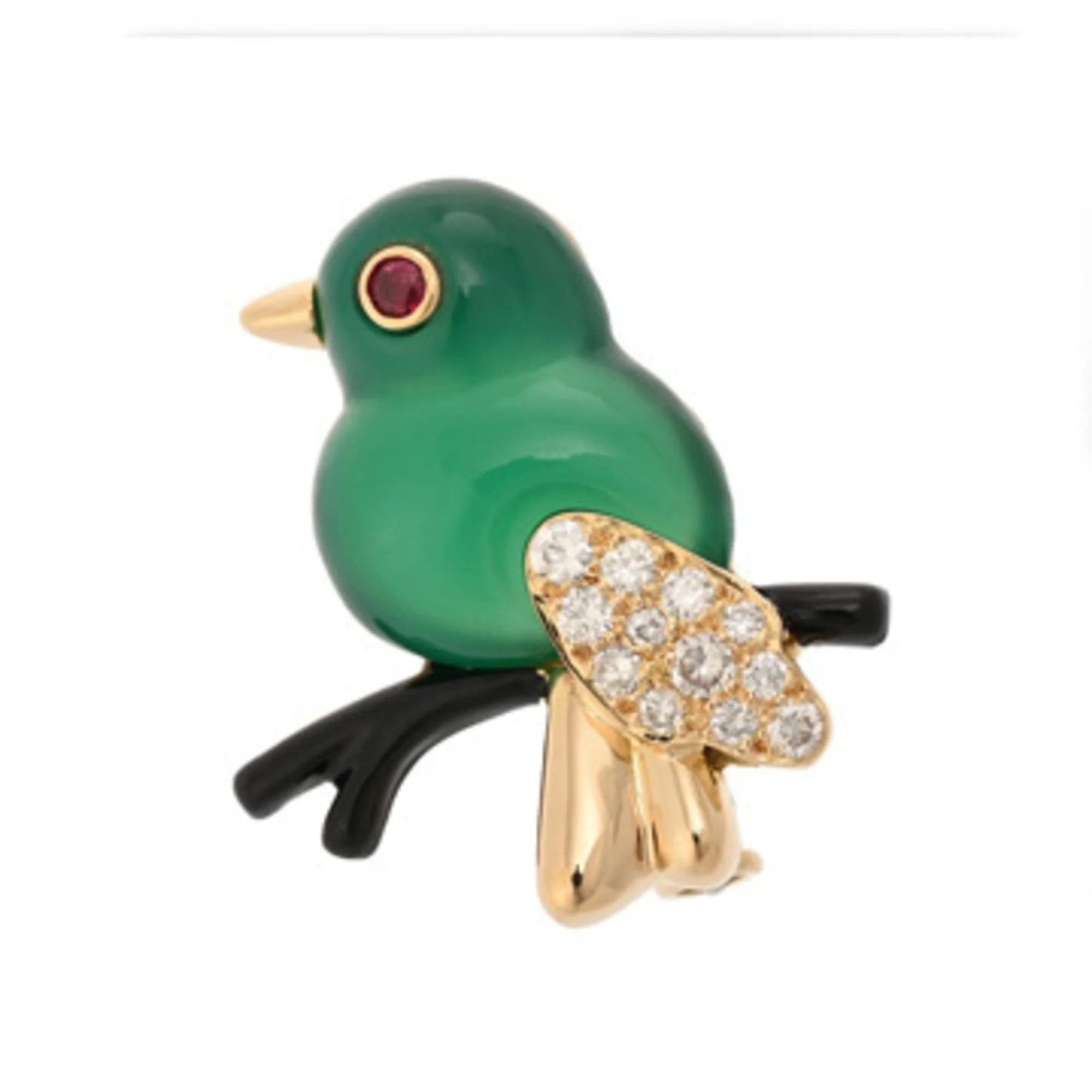 Vintage Brooch 18K Yellow Gold