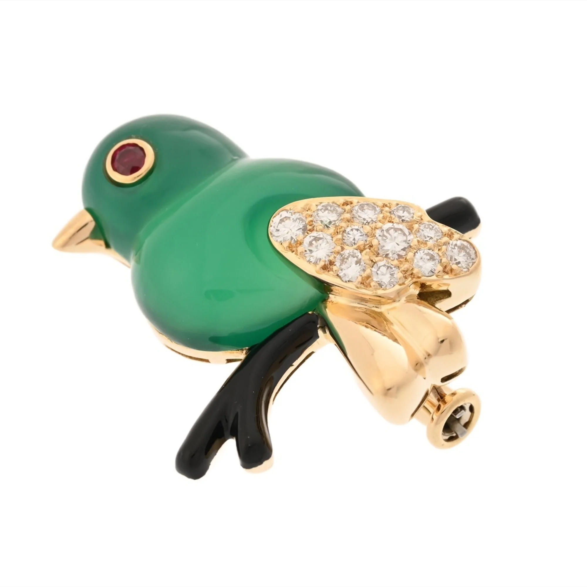 Vintage Brooch 18K Yellow Gold - Image 8