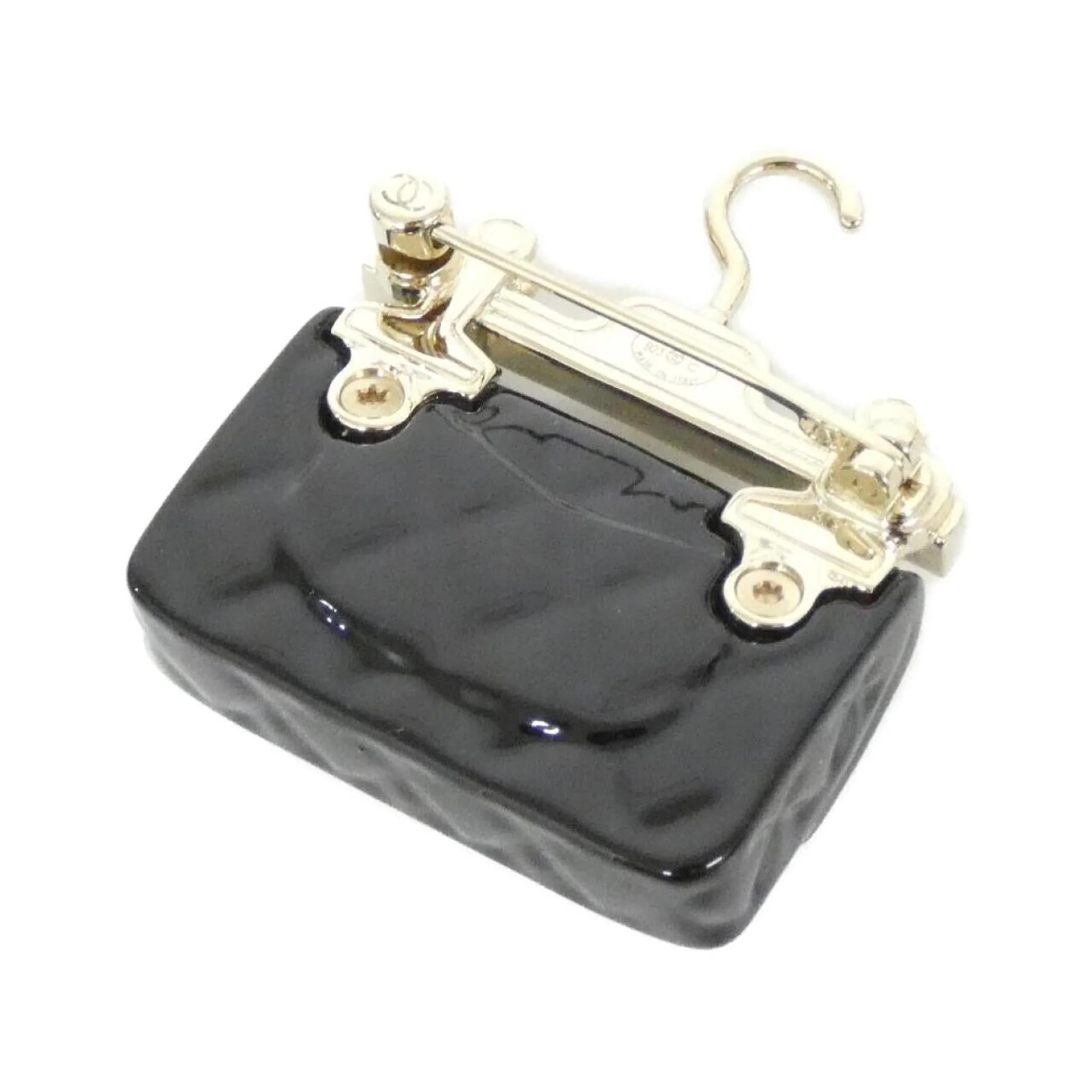Brooch Artificial Pearl Black and White - Image 2