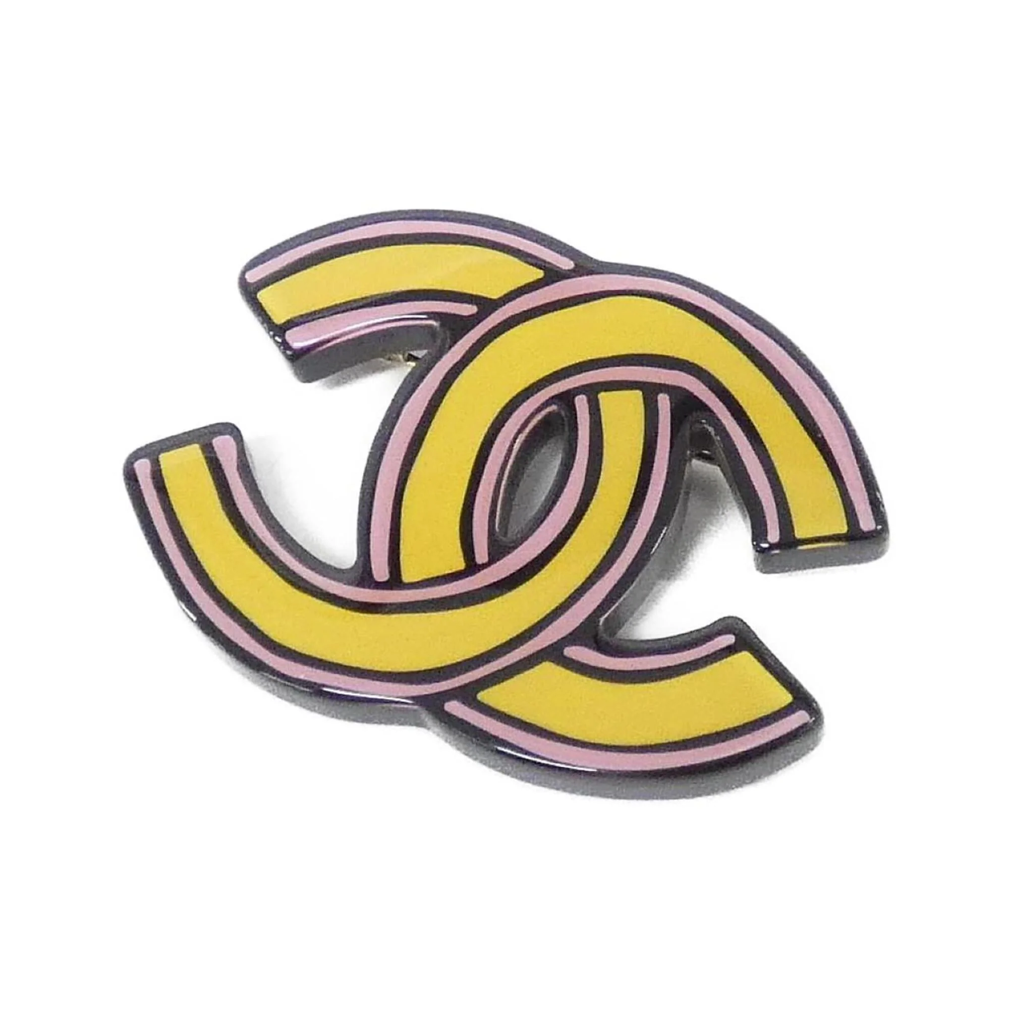 Brooch Black Pink Yellow