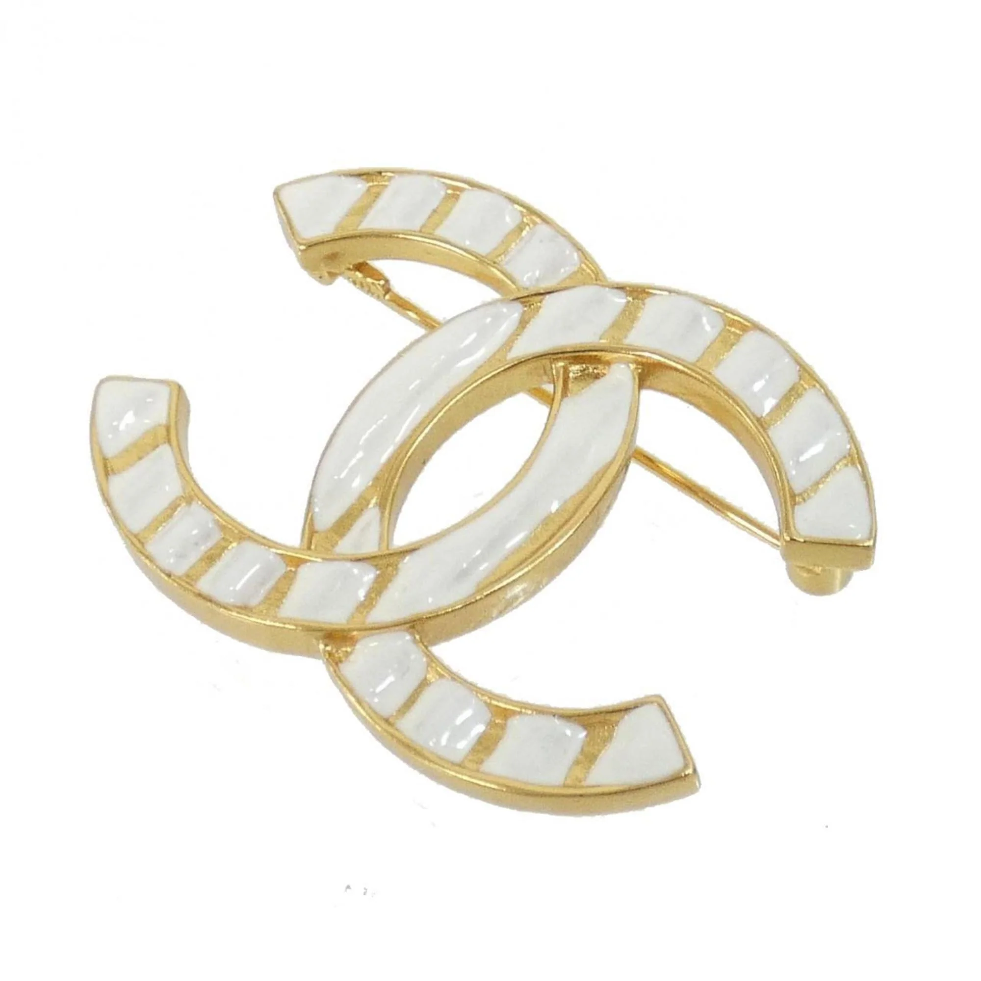 Brooch Gold and White