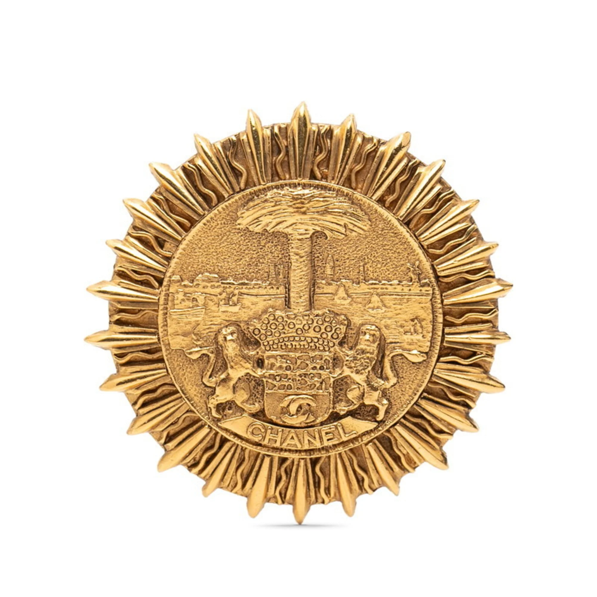 Brooch Gold-Tone Metal