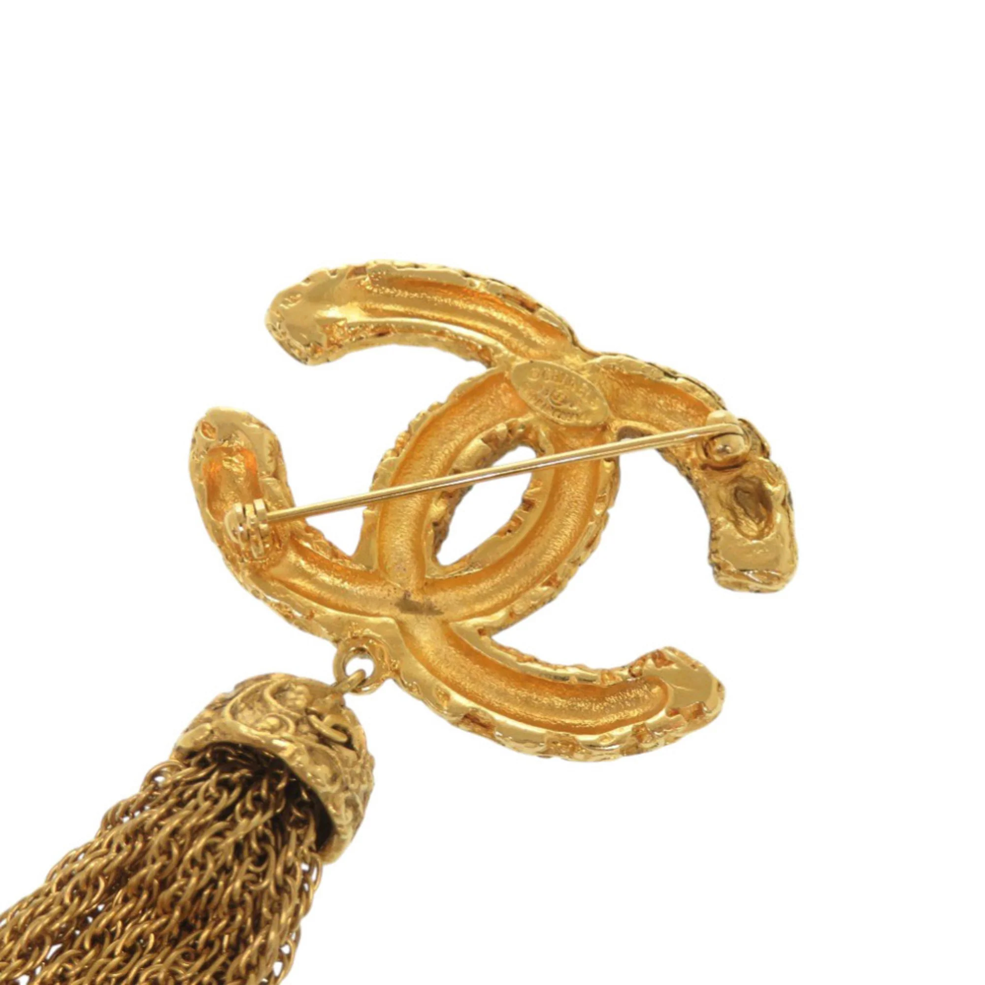 CC Logo Brooch Gold-Tone Metal - Image 5
