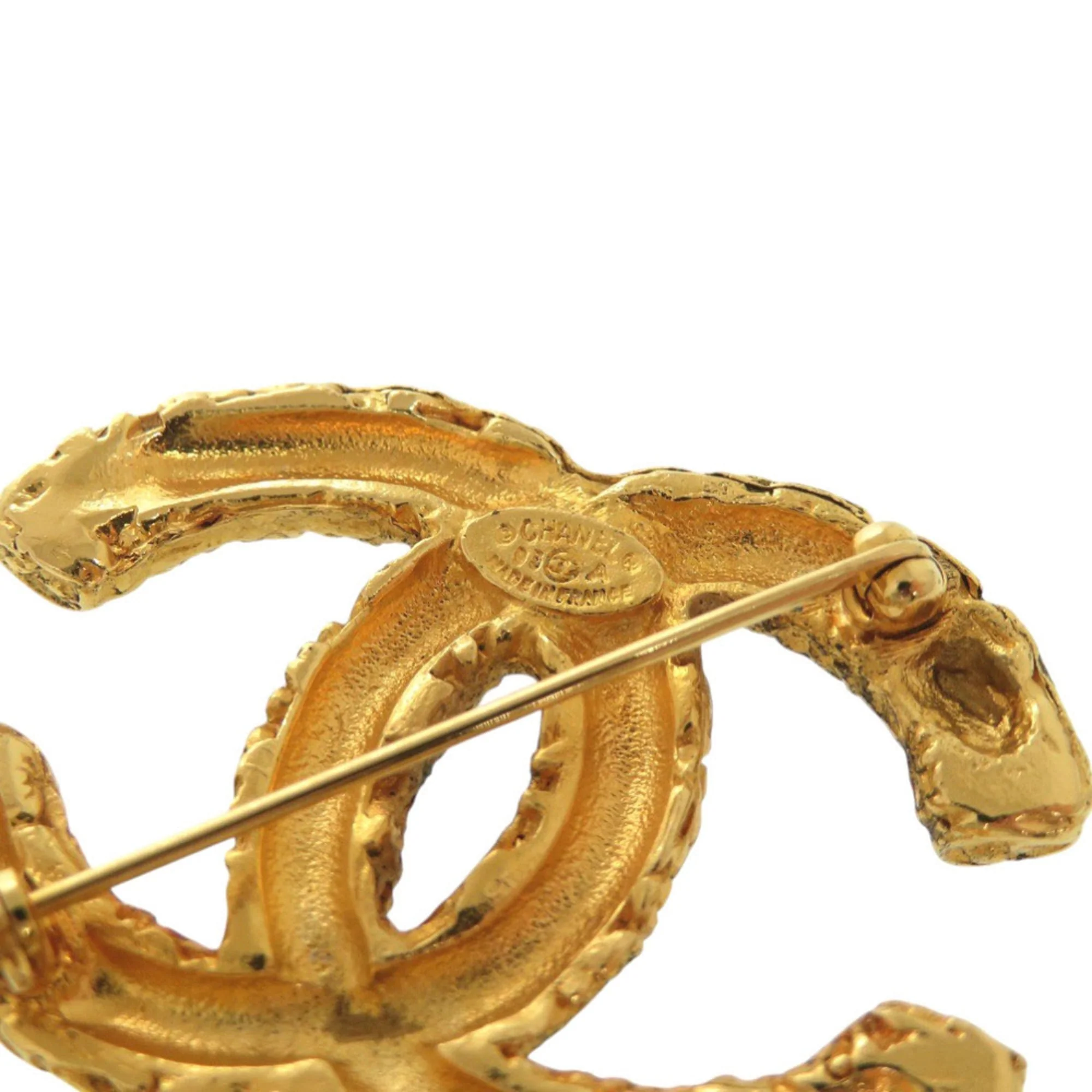 CC Logo Brooch Gold-Tone Metal - Image 6