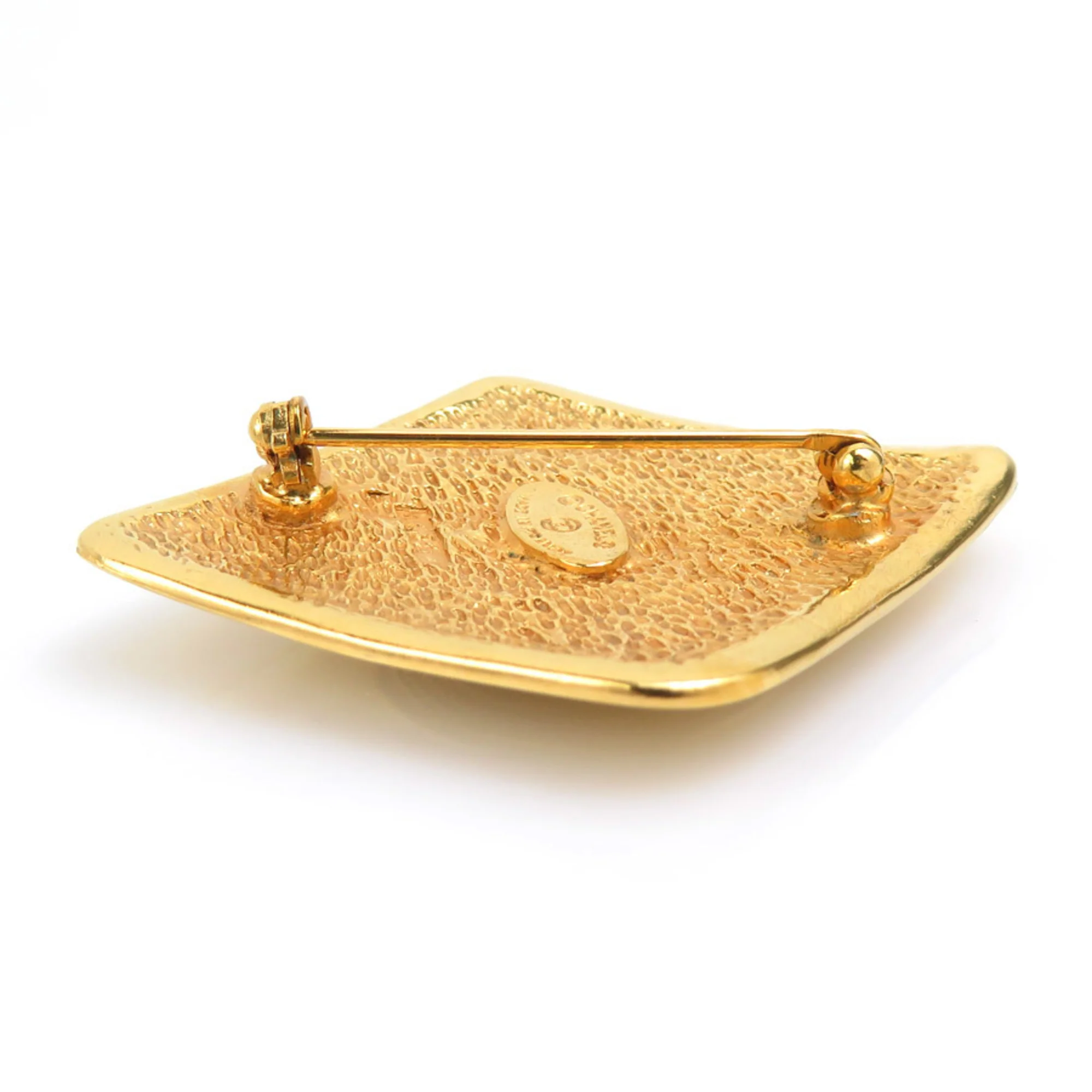 CC Logo Brooch Gold-Tone Metal - Image 4