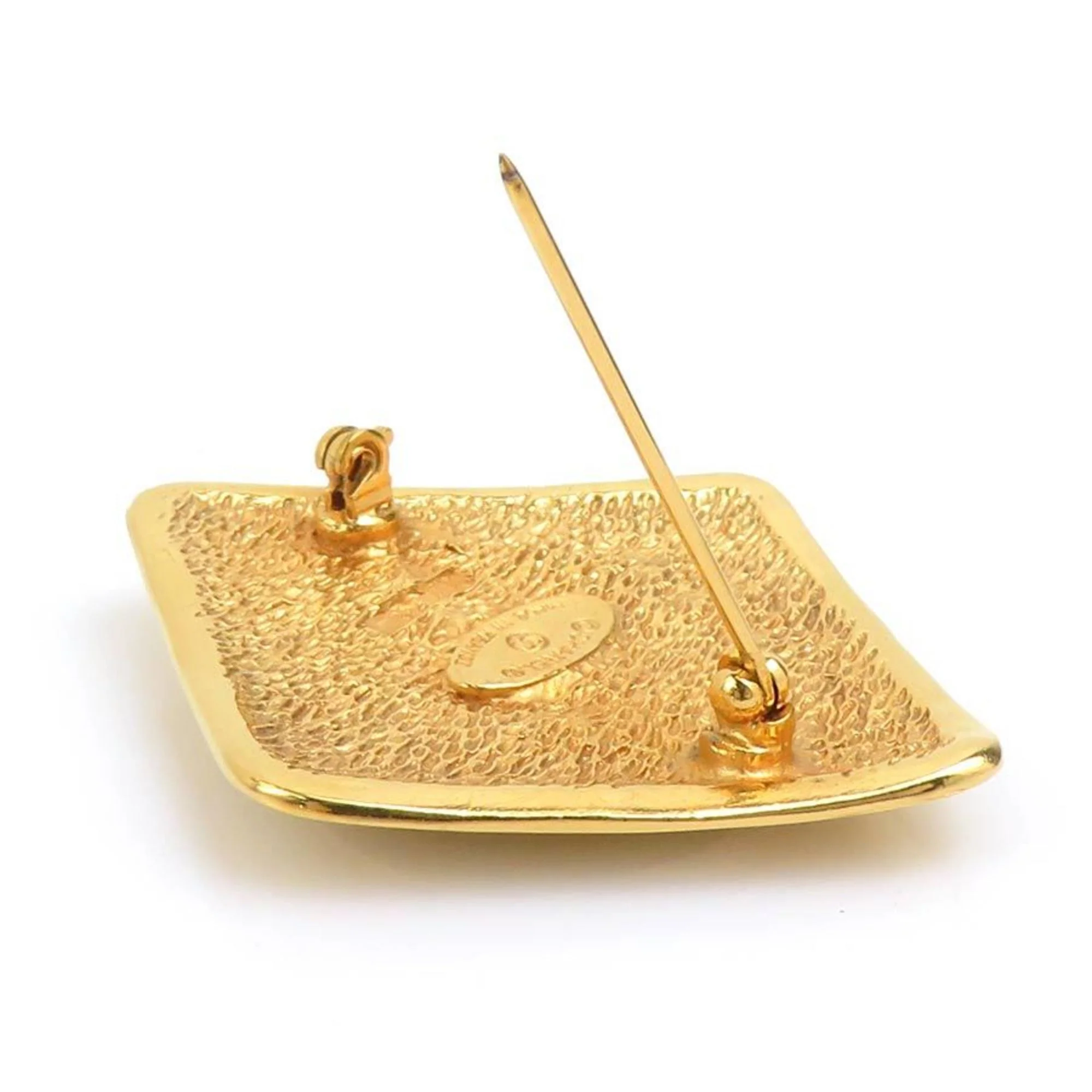 CC Logo Brooch Gold-Tone Metal - Image 5