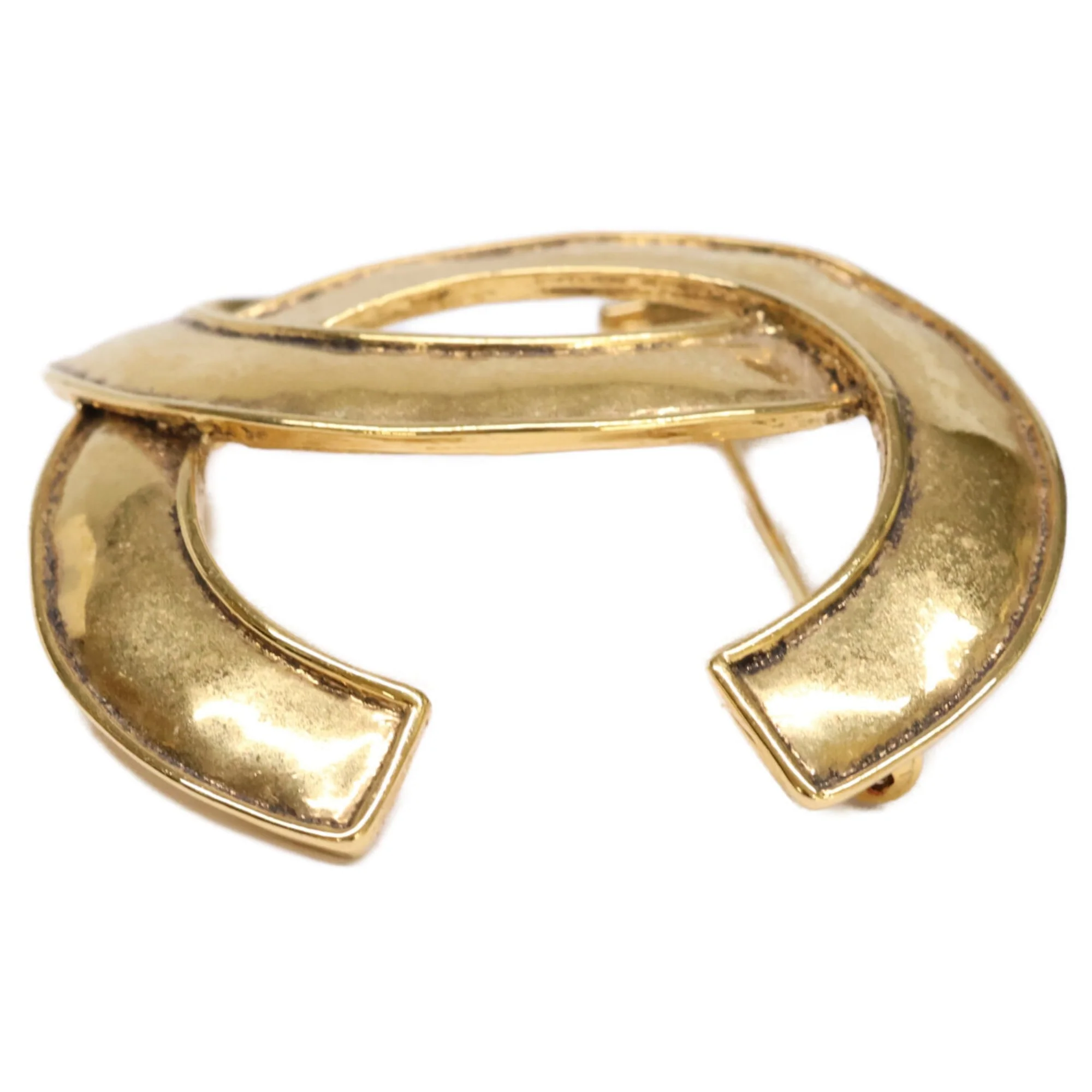 CC Logo Brooch Gold-Tone Metal - Image 6