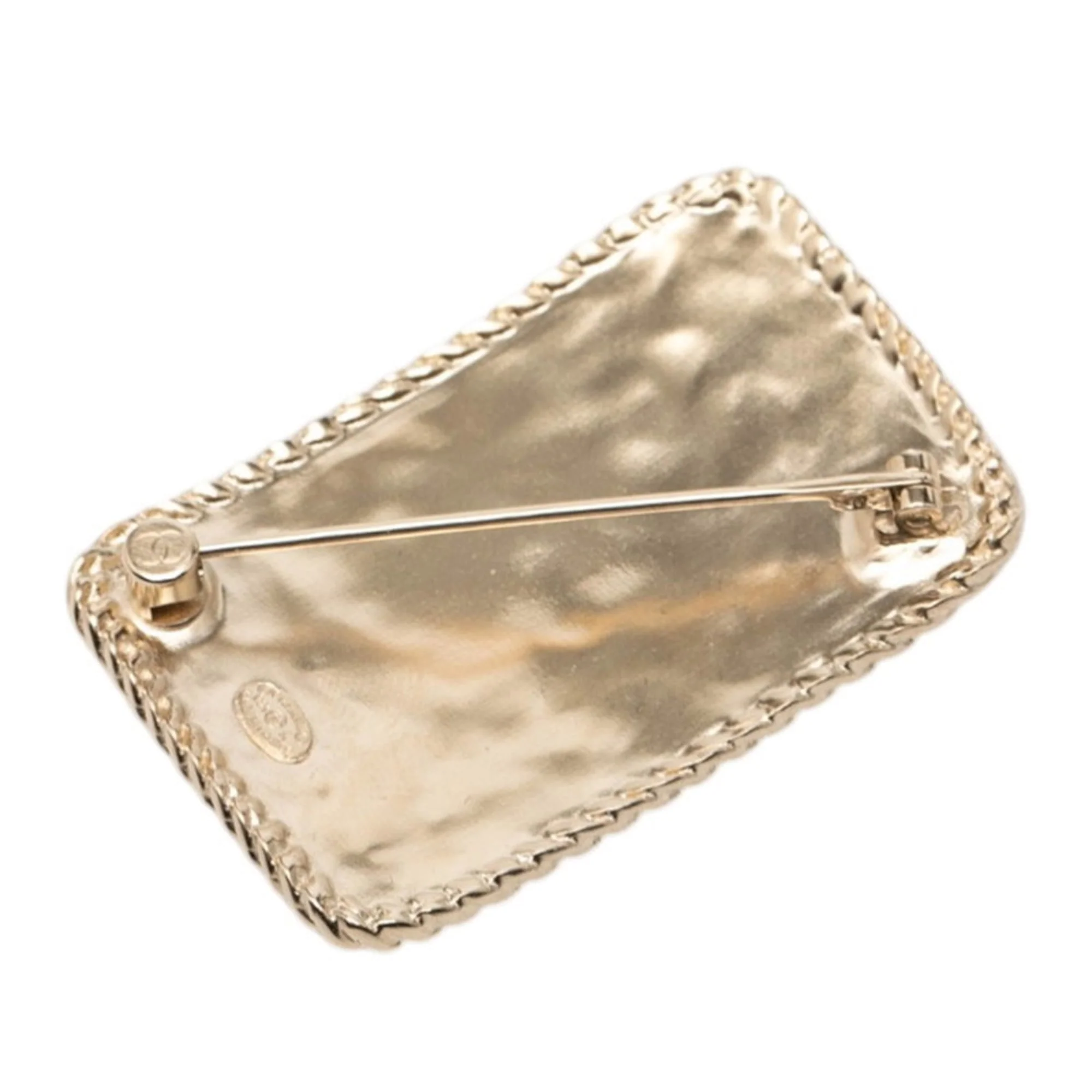 CC Logo Brooch Gold-Tone Metal - Image 2
