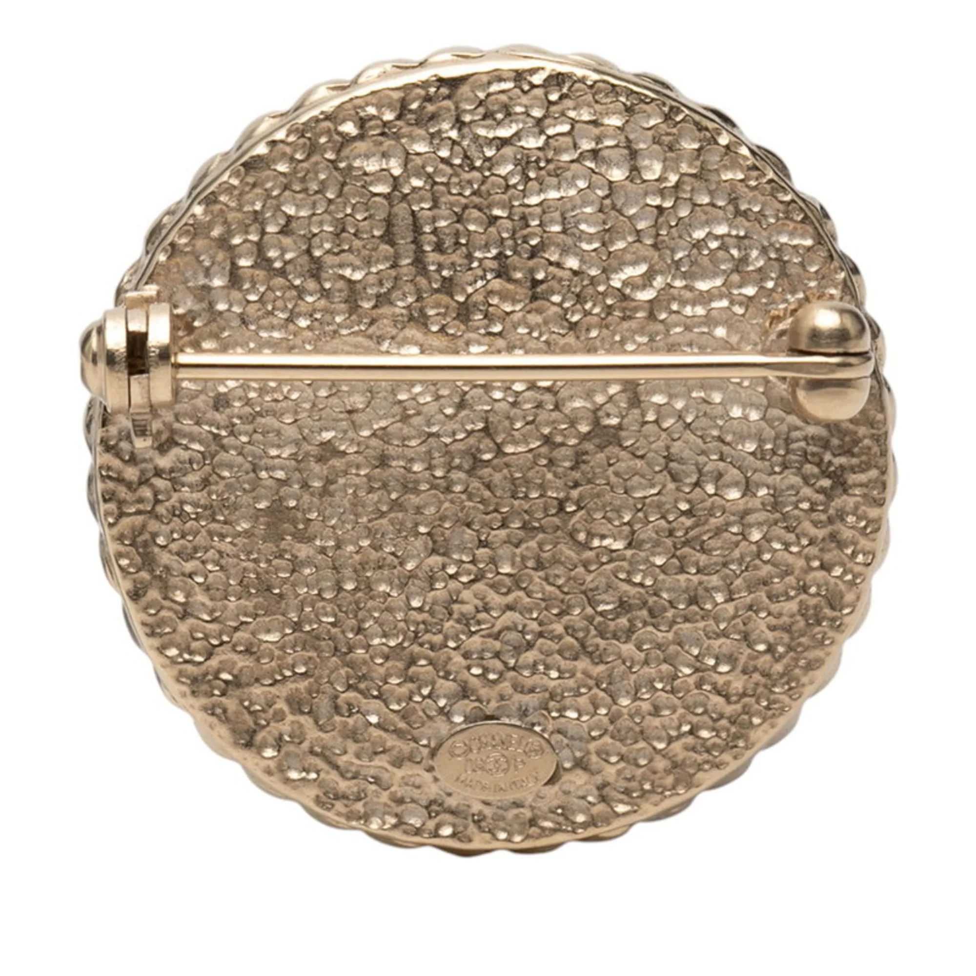CC Logo Brooch Gold-Tone Metal - Image 2