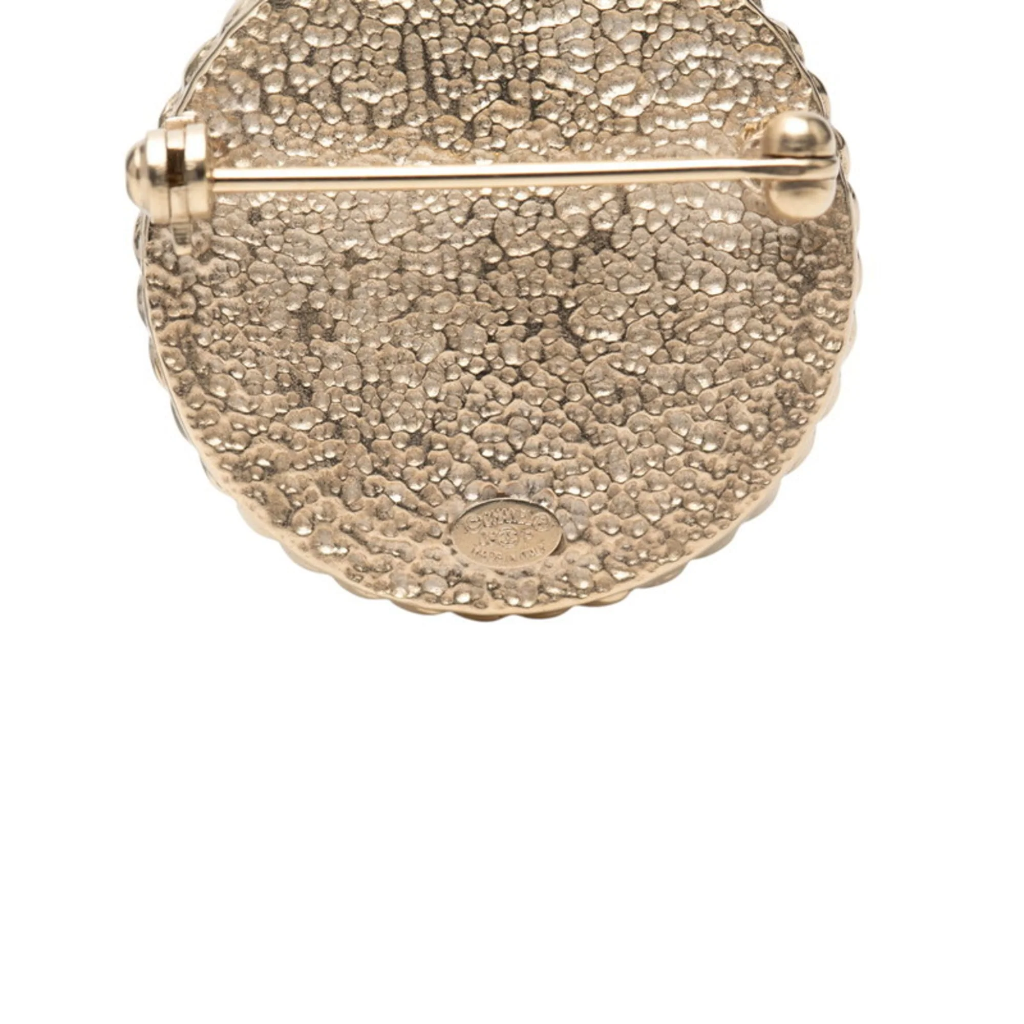 CC Logo Brooch Gold-Tone Metal - Image 3