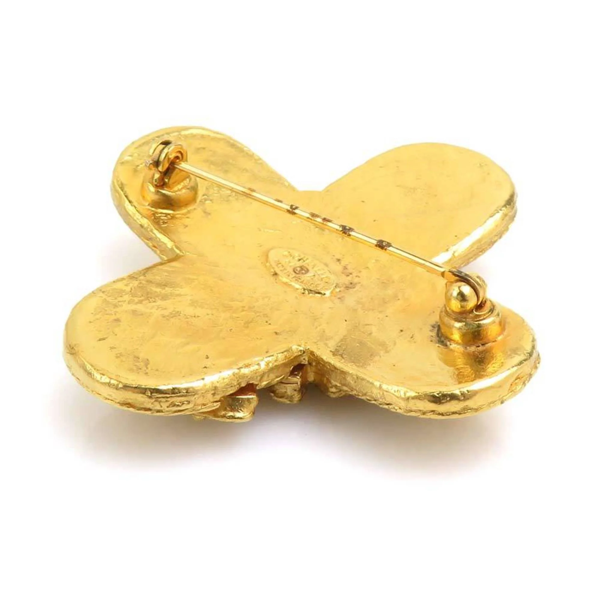 CC Logo Brooch Gold-Tone Metal - Image 4