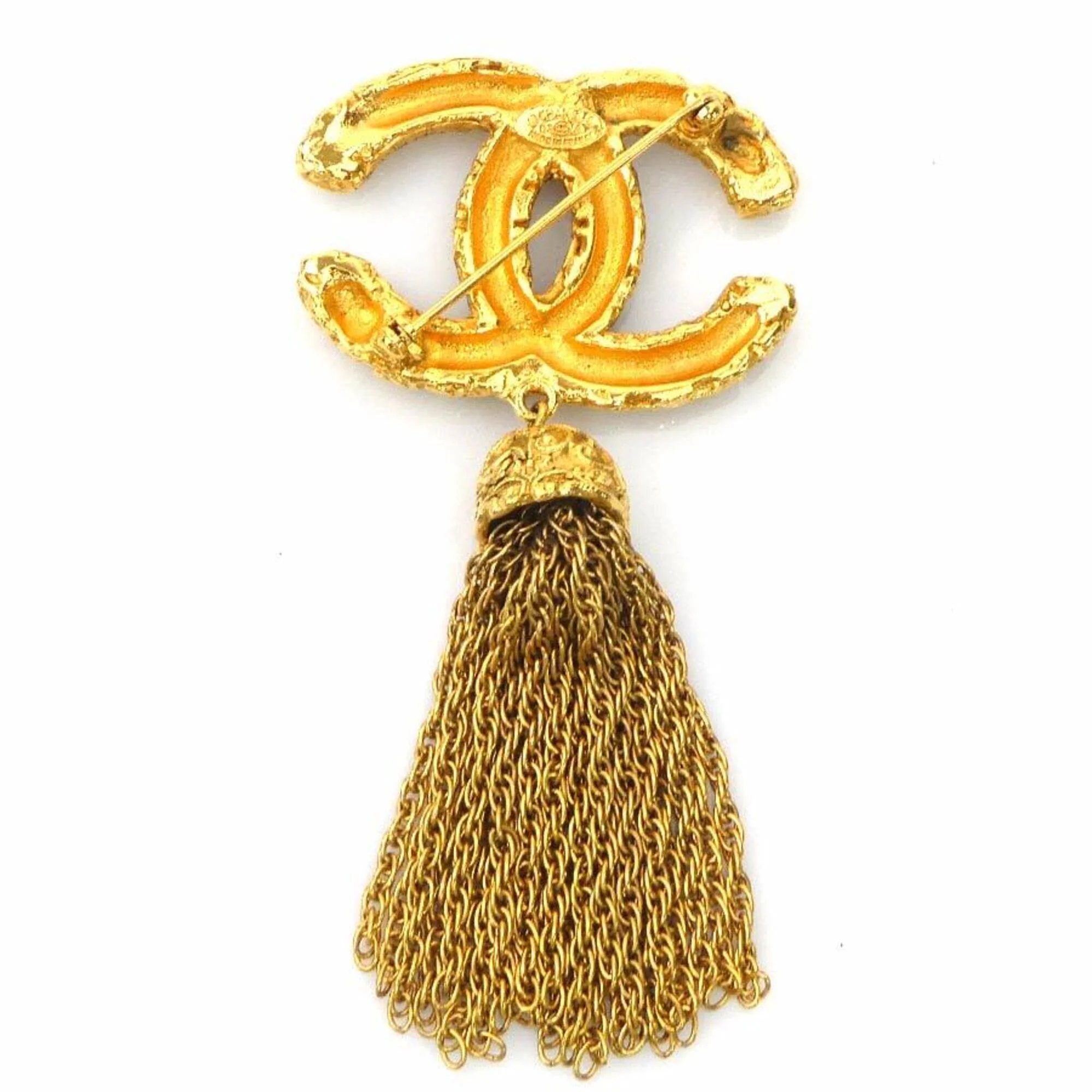 CC Logo Brooch Gold-Tone Metal - Image 5