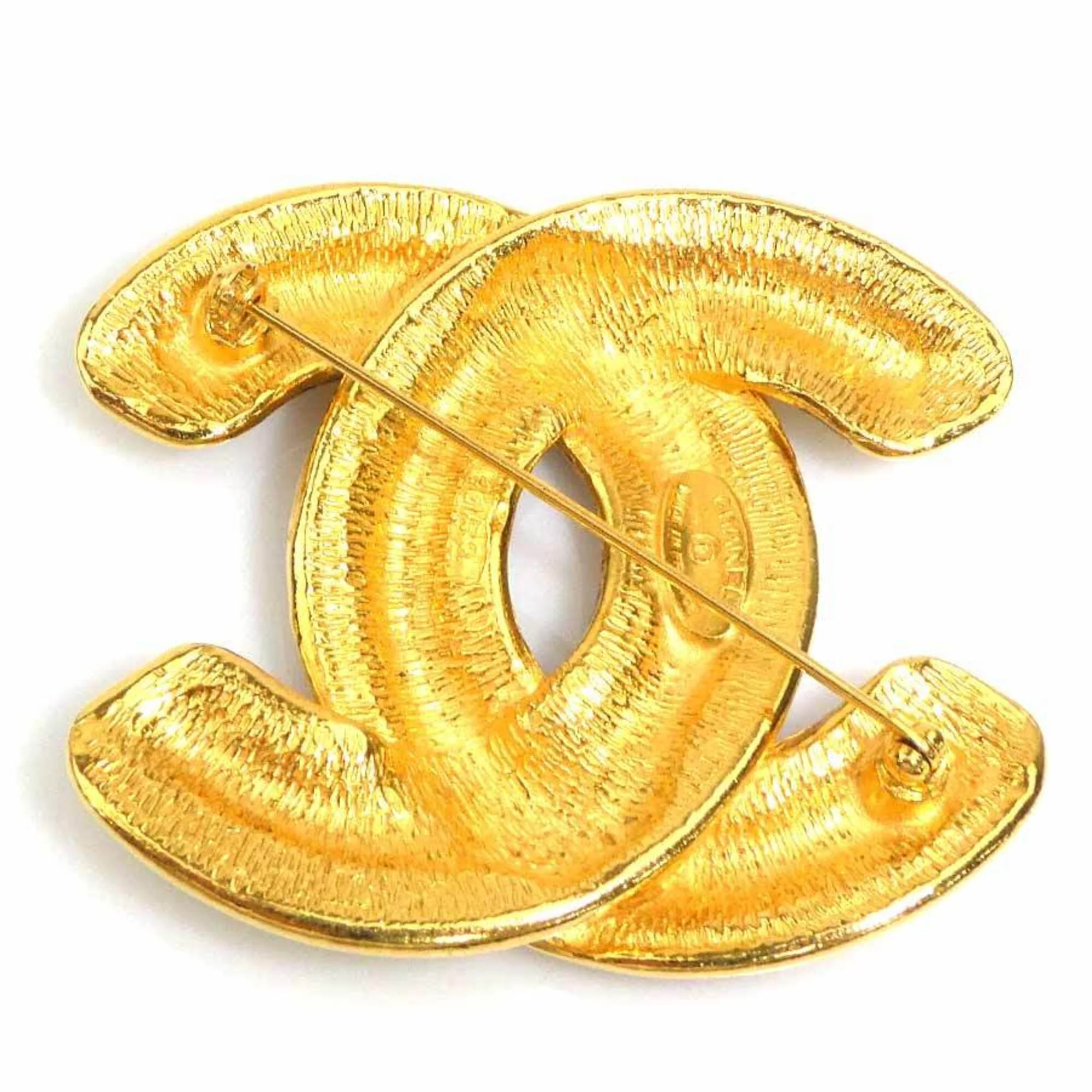 CC Logo Brooch Gold-Tone Metal - Image 5