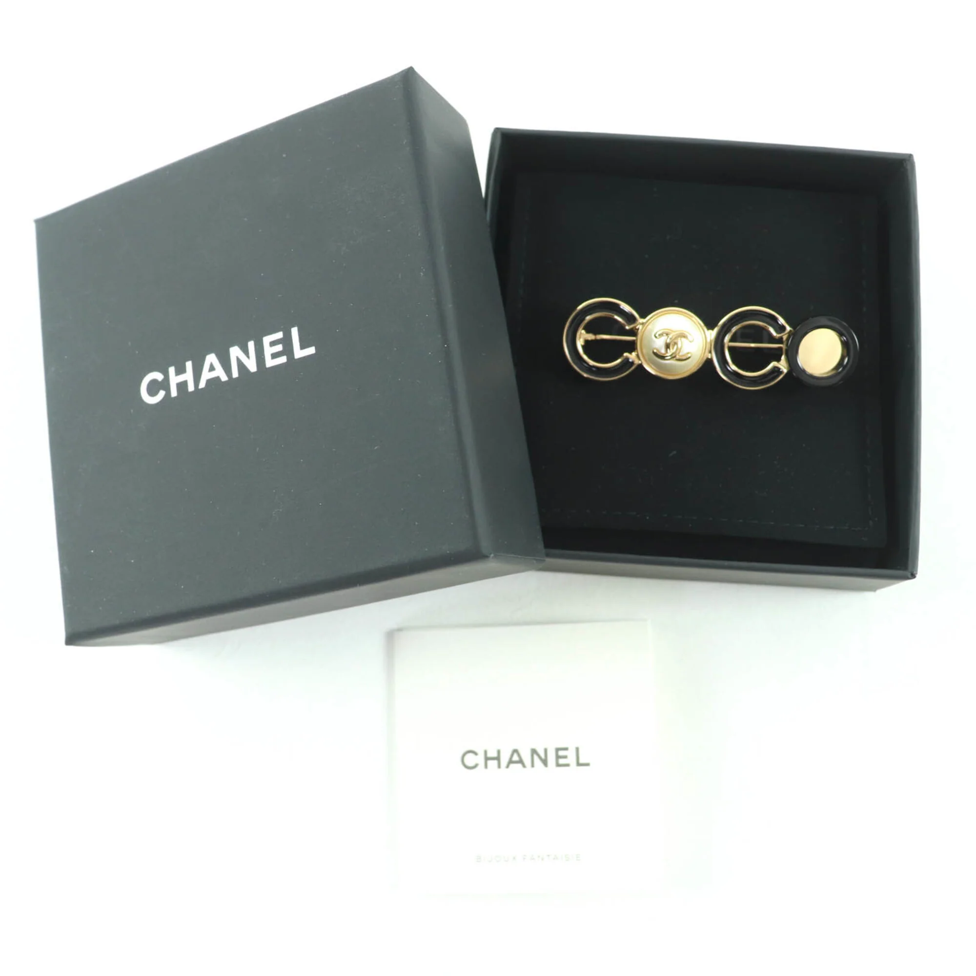 CC Logo Brooch Gold-Tone Metal - Image 2
