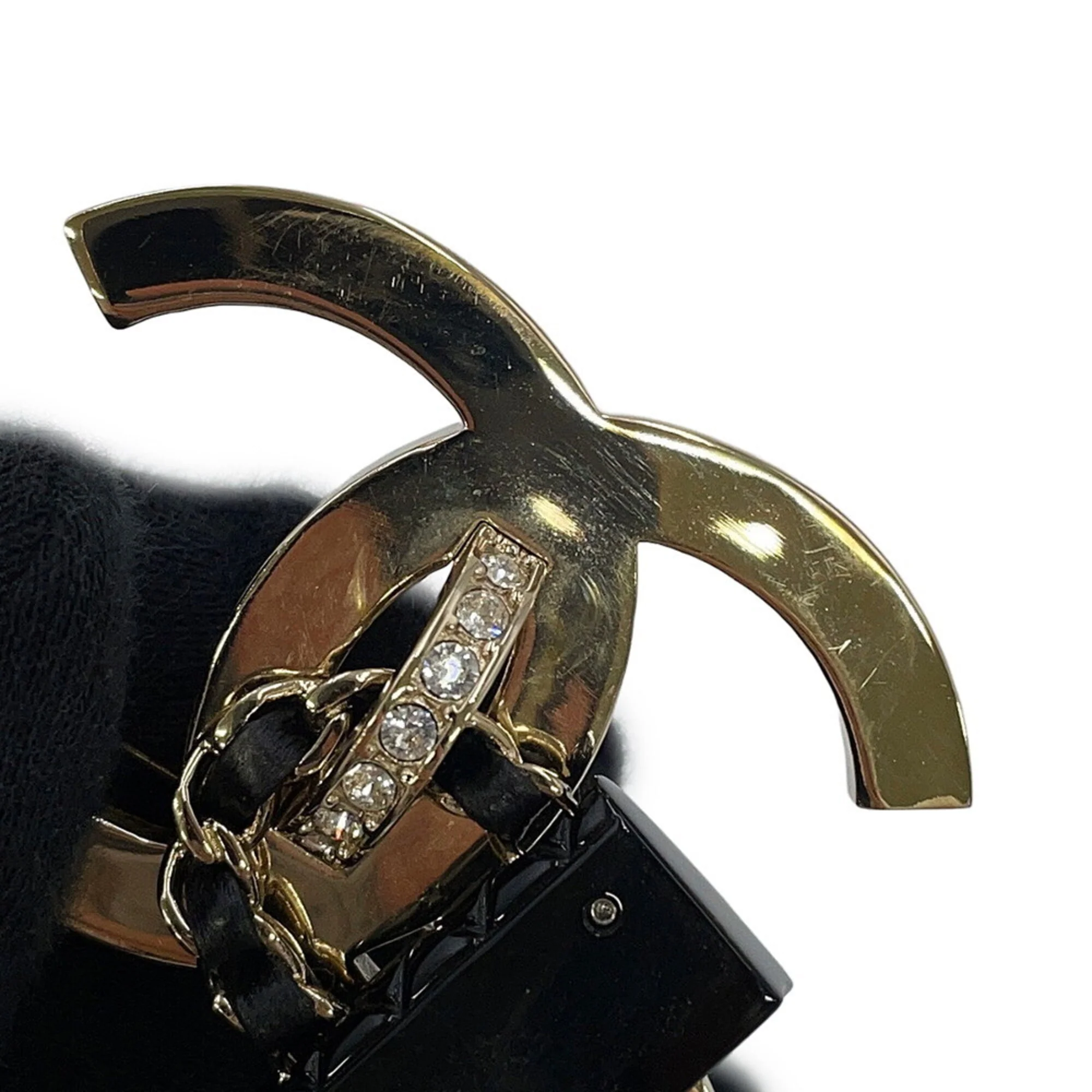 CC Logo Brooch Gold-Tone Metal - Image 5