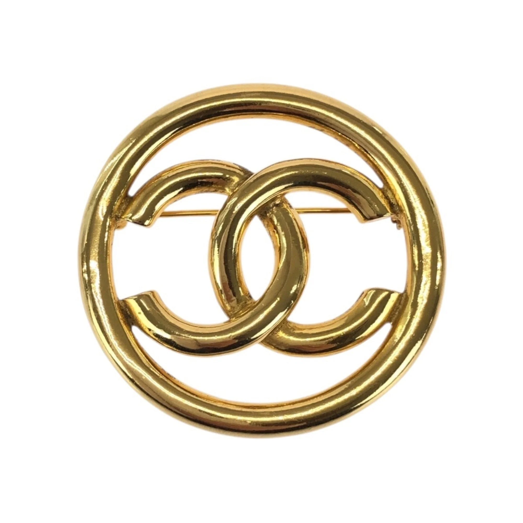 CC Logo Brooch Metal
