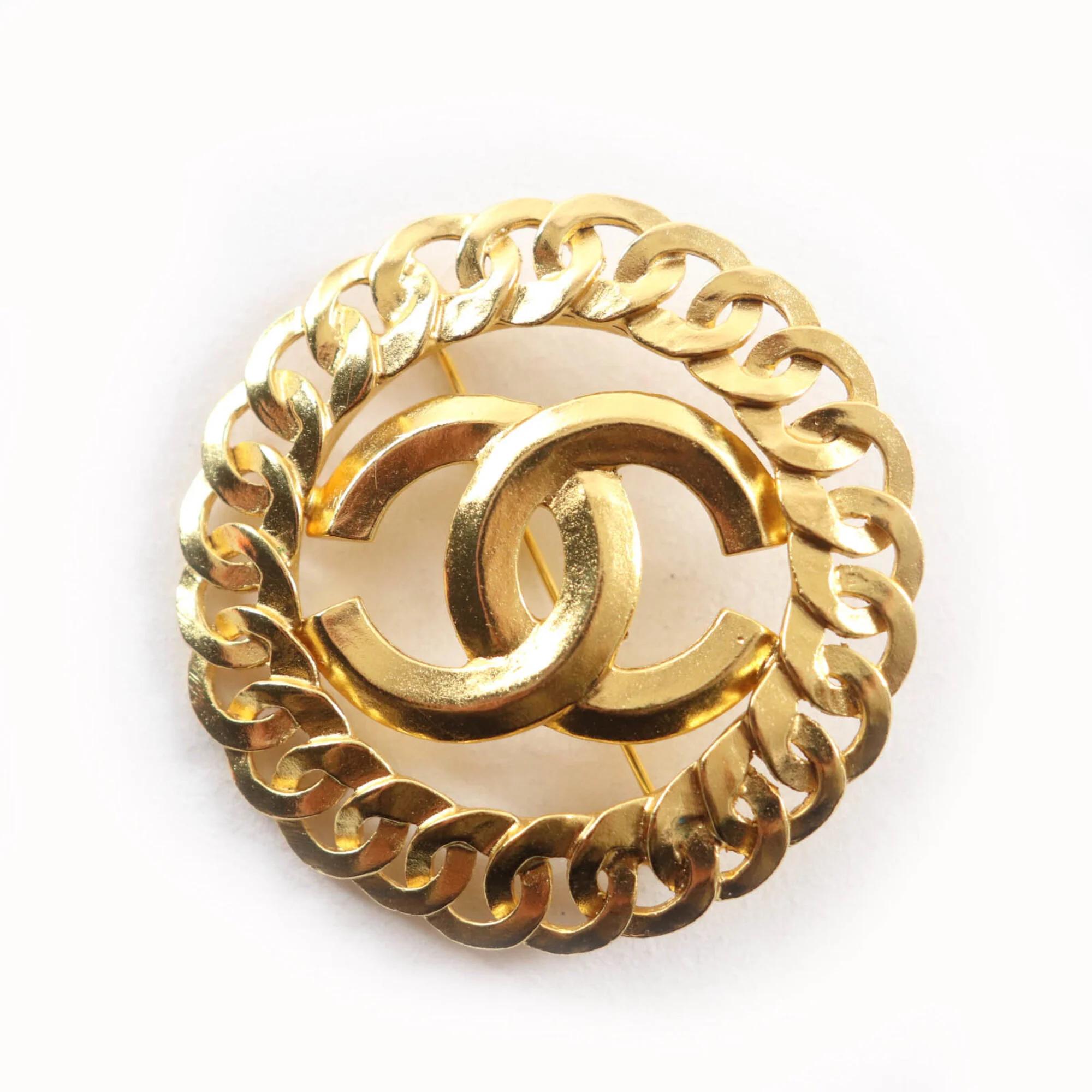CC Logo Brooch Metal