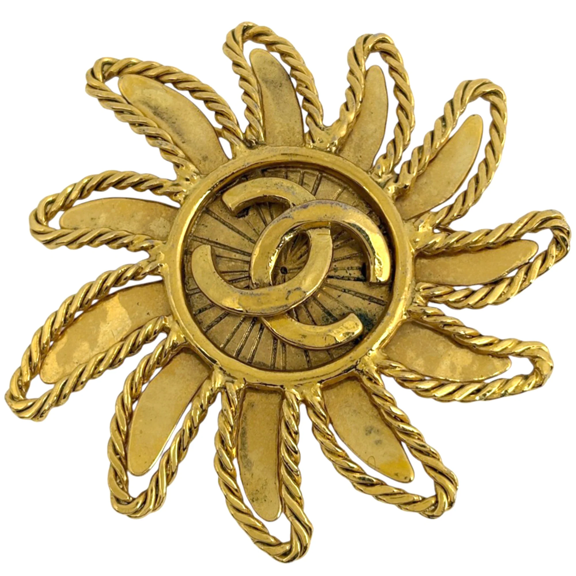 CC Logo Brooch Metal