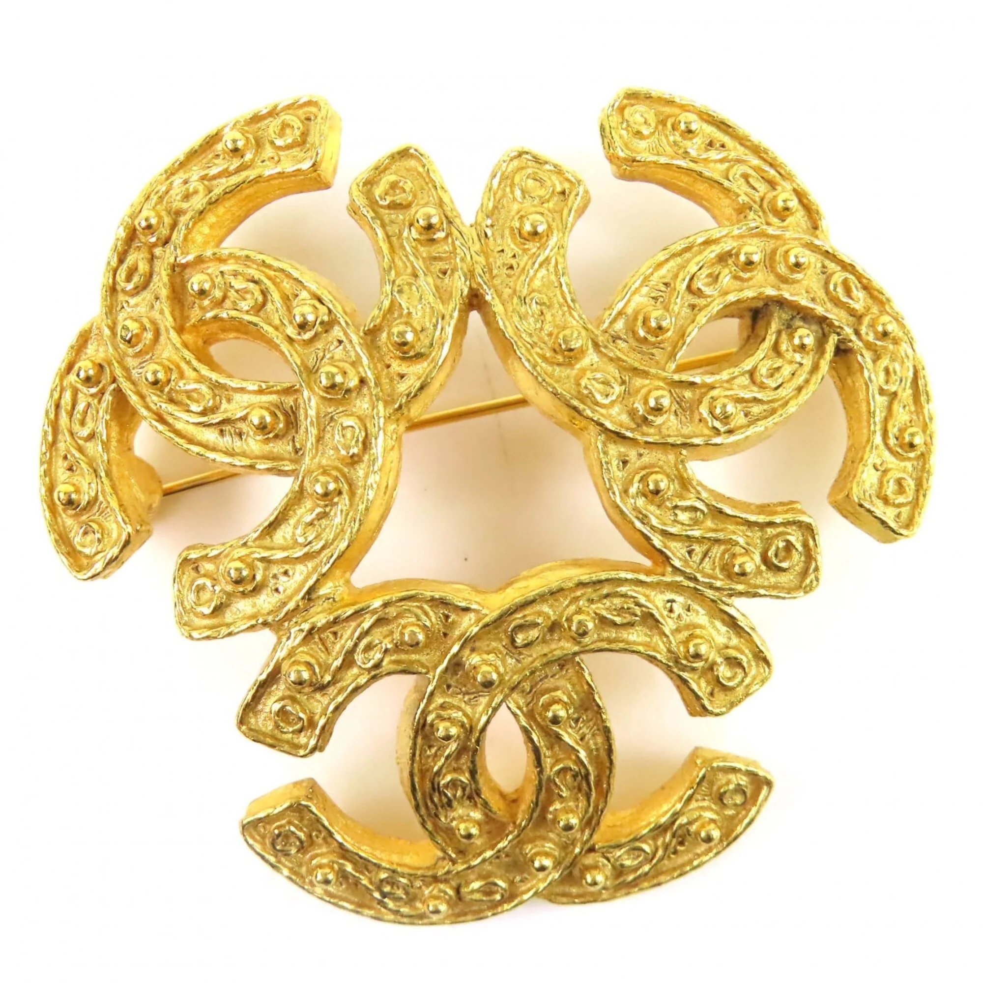 CC Logo Brooch Metal