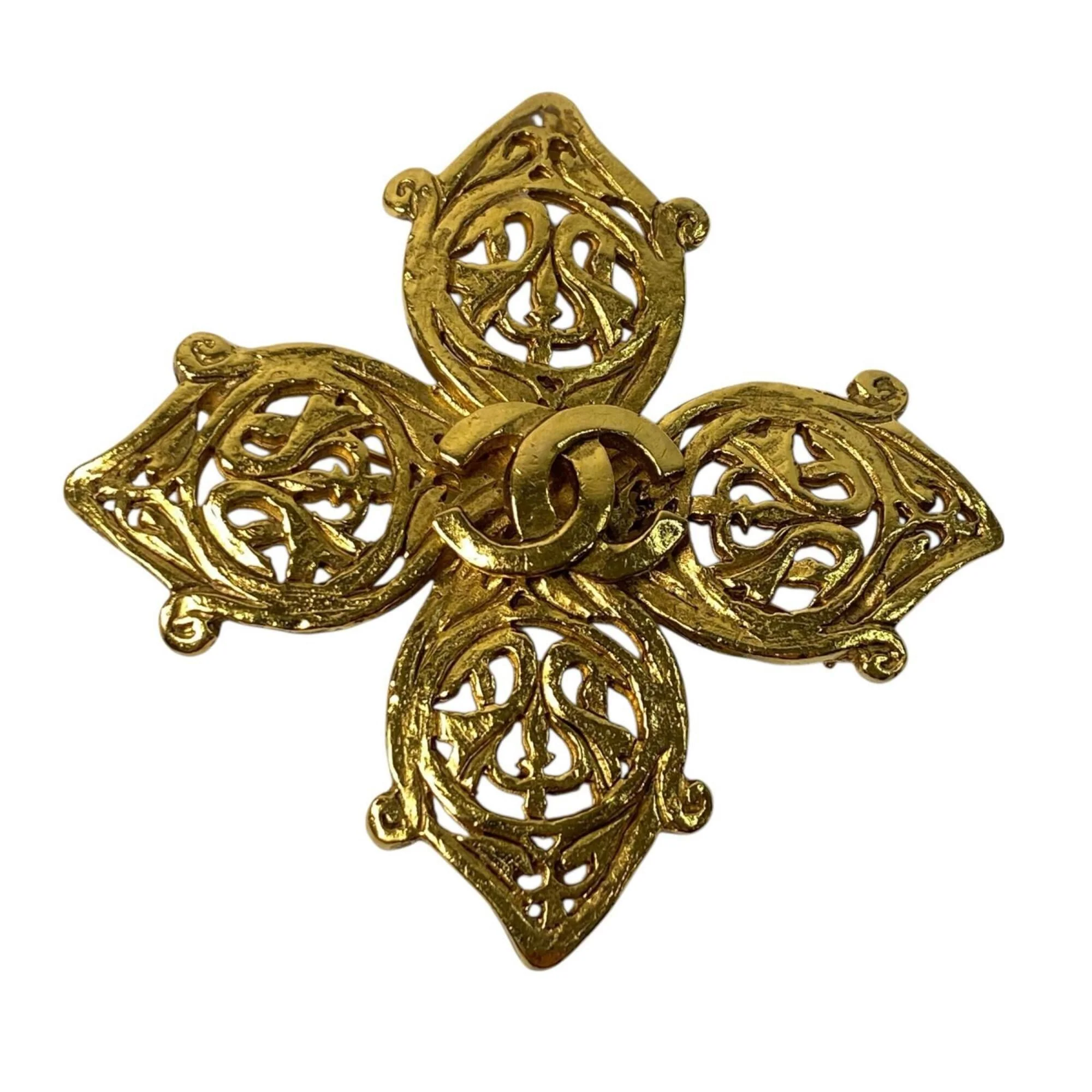 CC Logo Brooch Metal