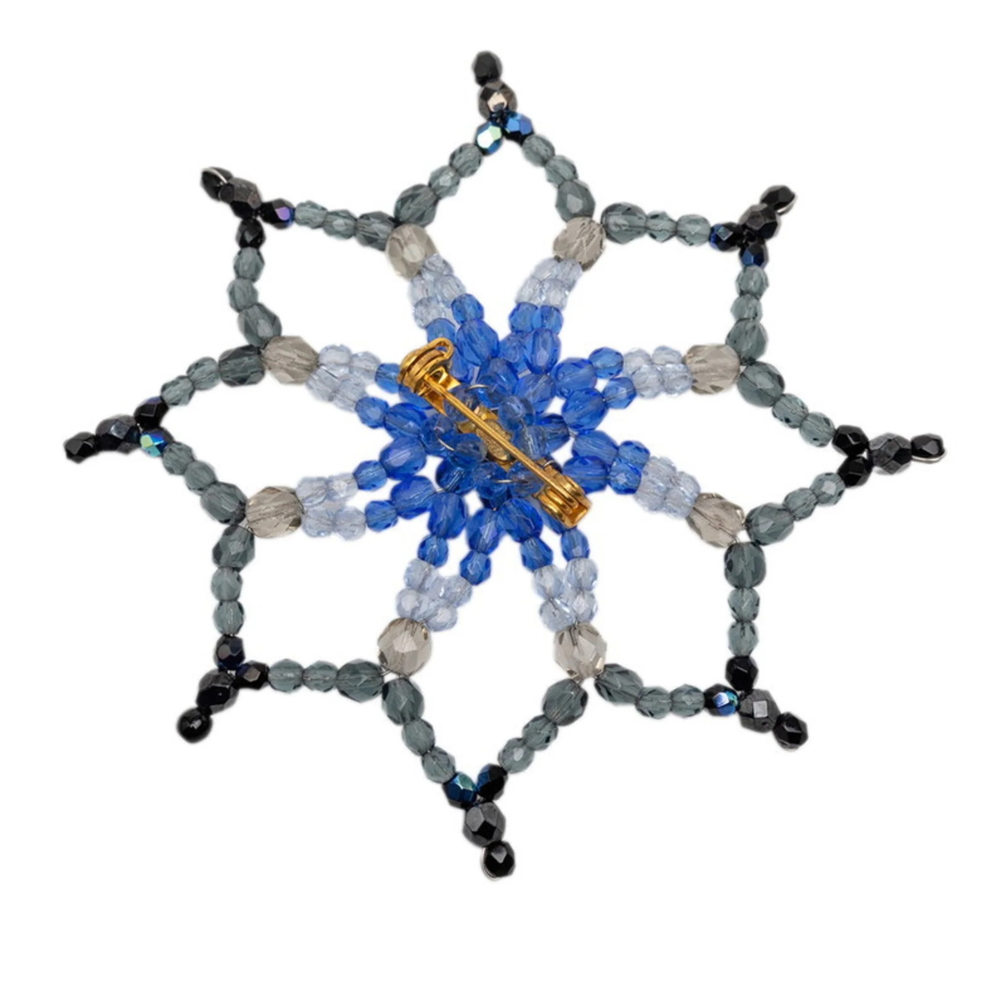 Crystal Motif Brooch Blue and Multi-color - Image 2