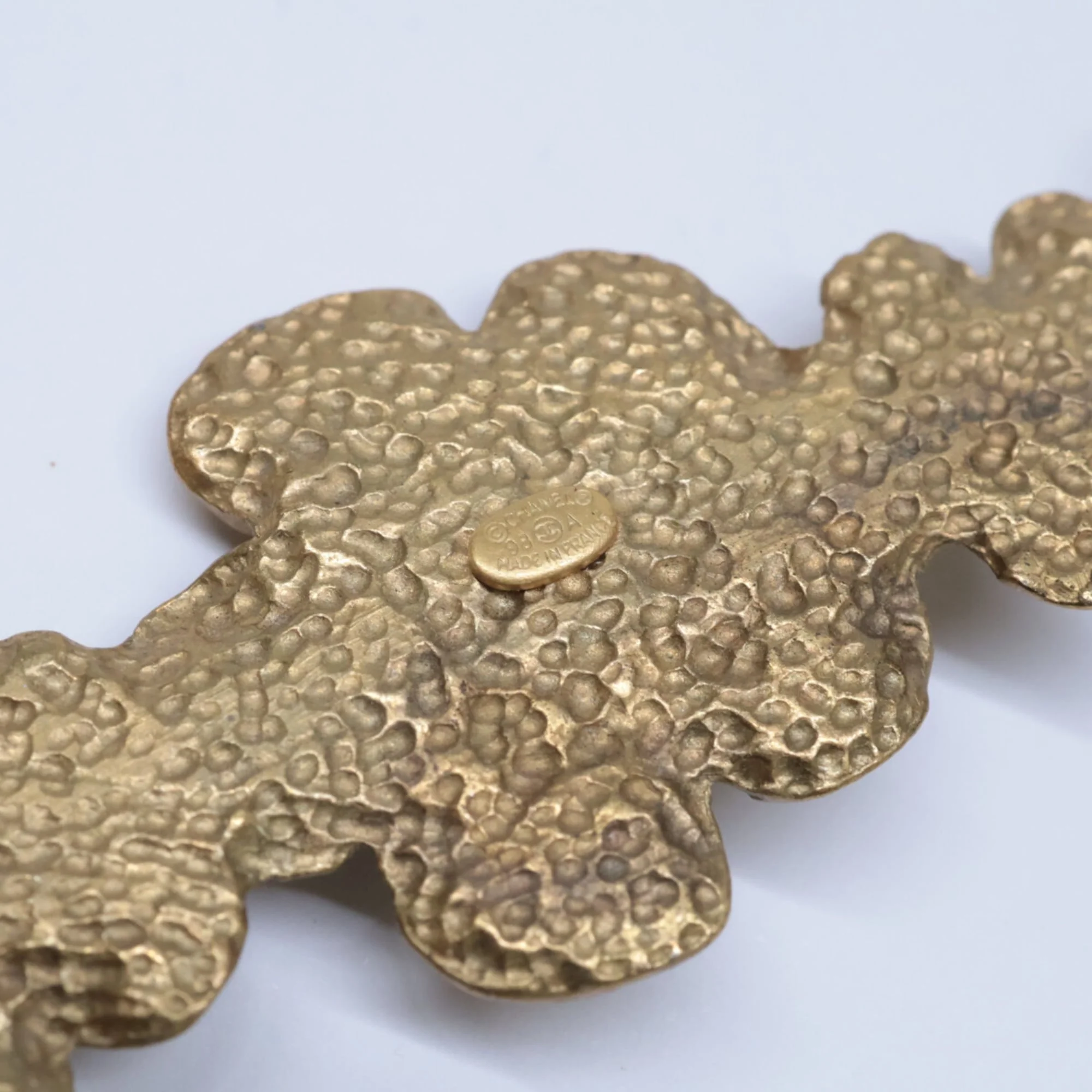 Matelasse Camellia Brooch Metal Gold - Image 8
