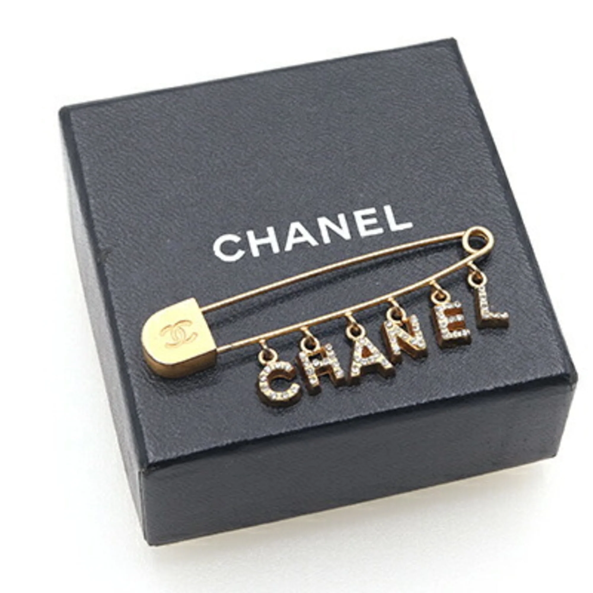 Safety Pin Brooch Metal with Rhinestone - Image 7