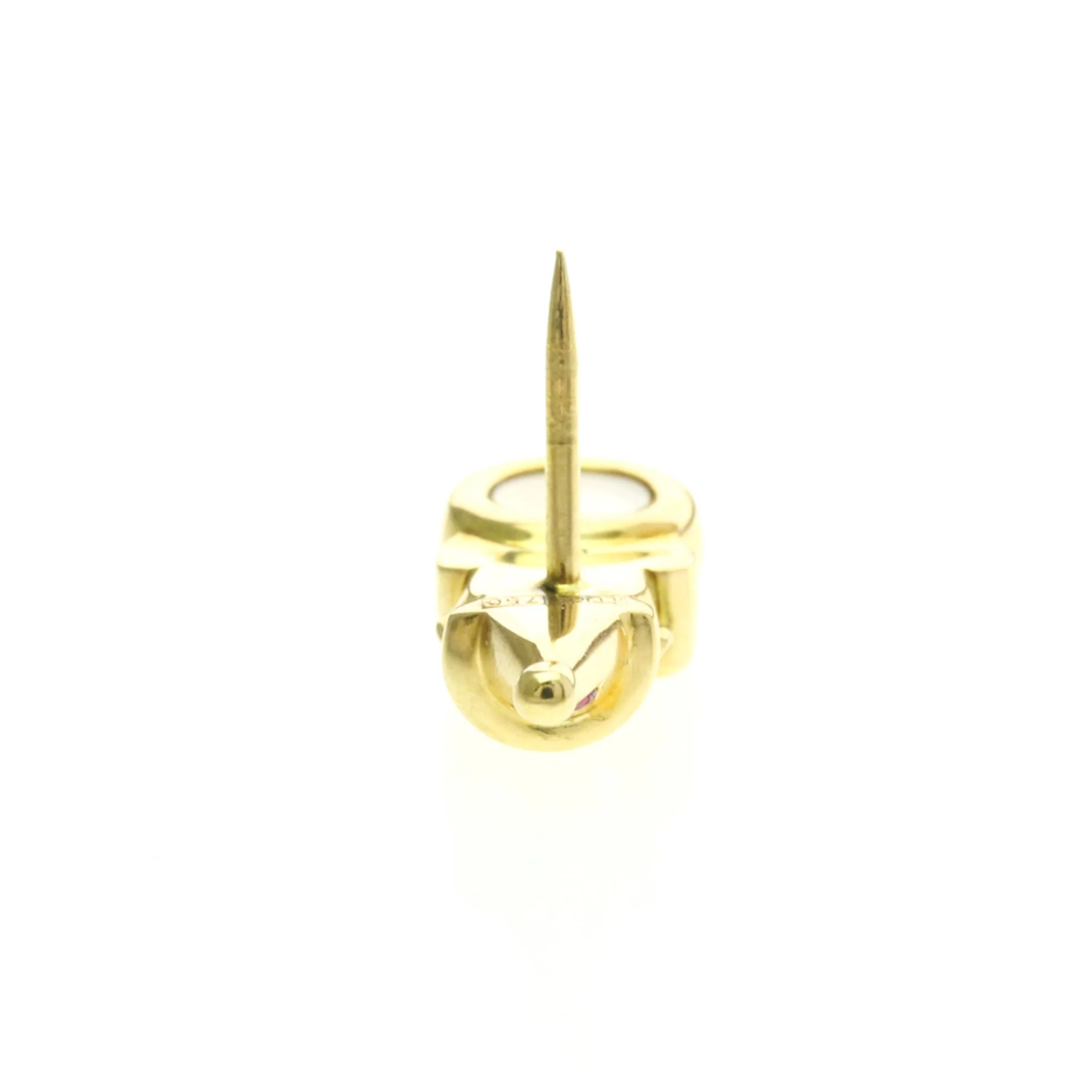 Snowman Brooch 18K Yellow Gold with Diamond - Image 6
