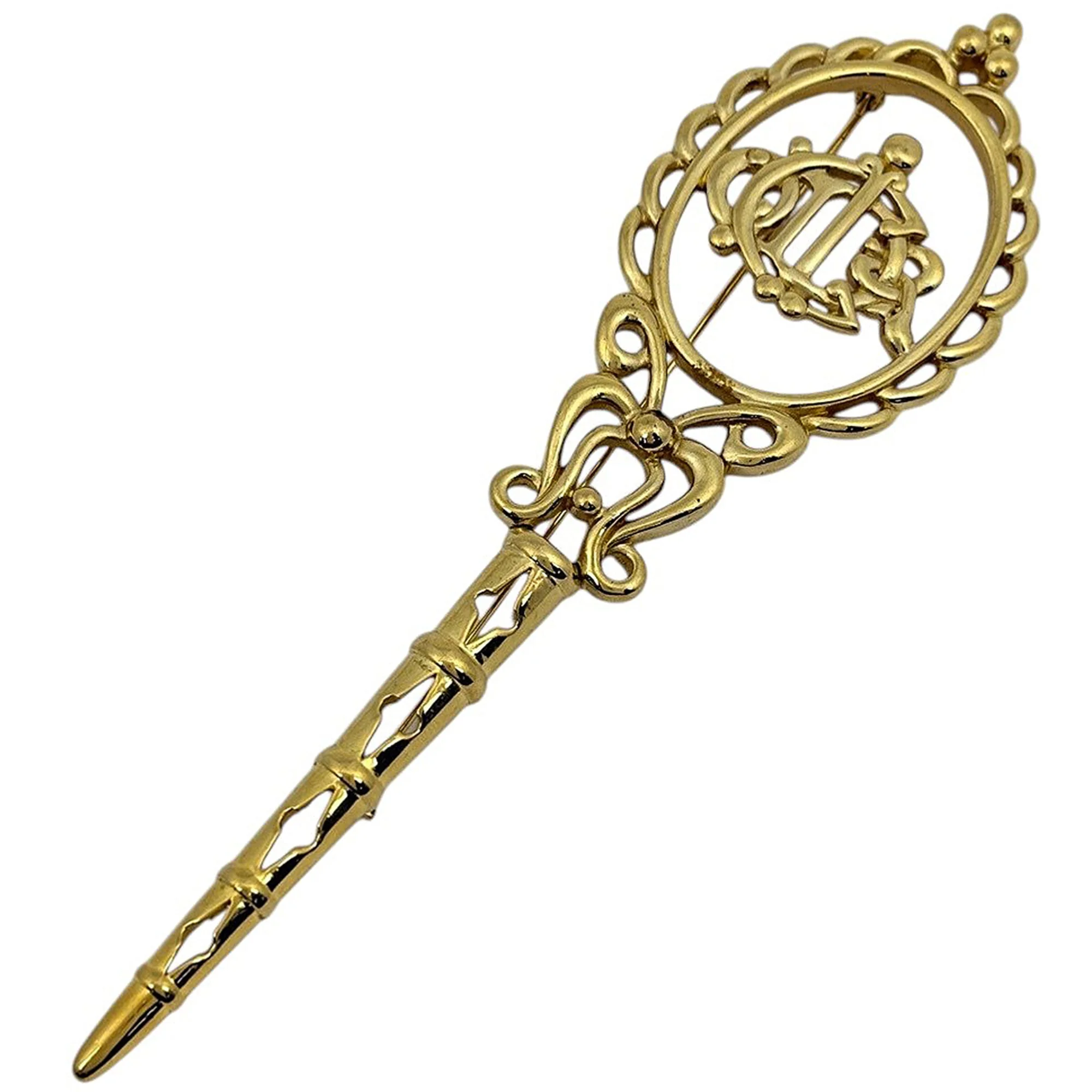 Brooch Gold-Tone Metal