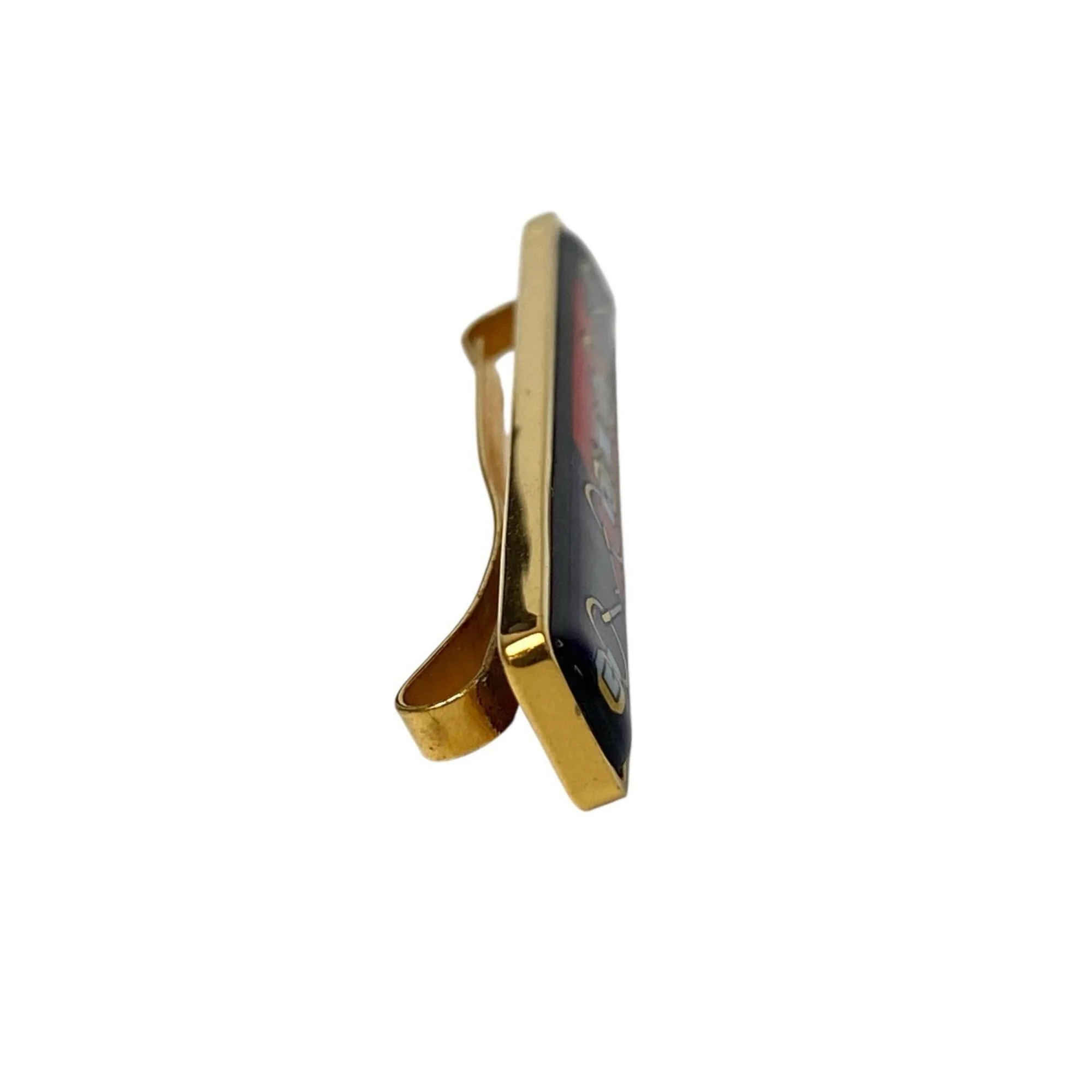 Tie Pin Cloisonné And Enamel Gold And Navy Brooch - Image 3