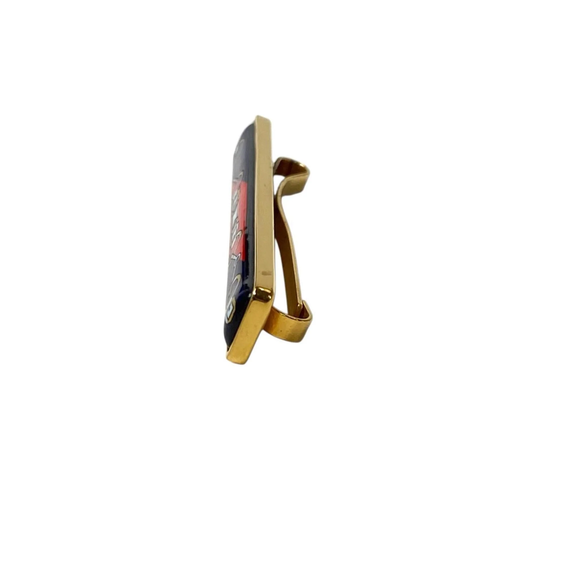 Tie Pin Cloisonné And Enamel Gold And Navy Brooch - Image 4