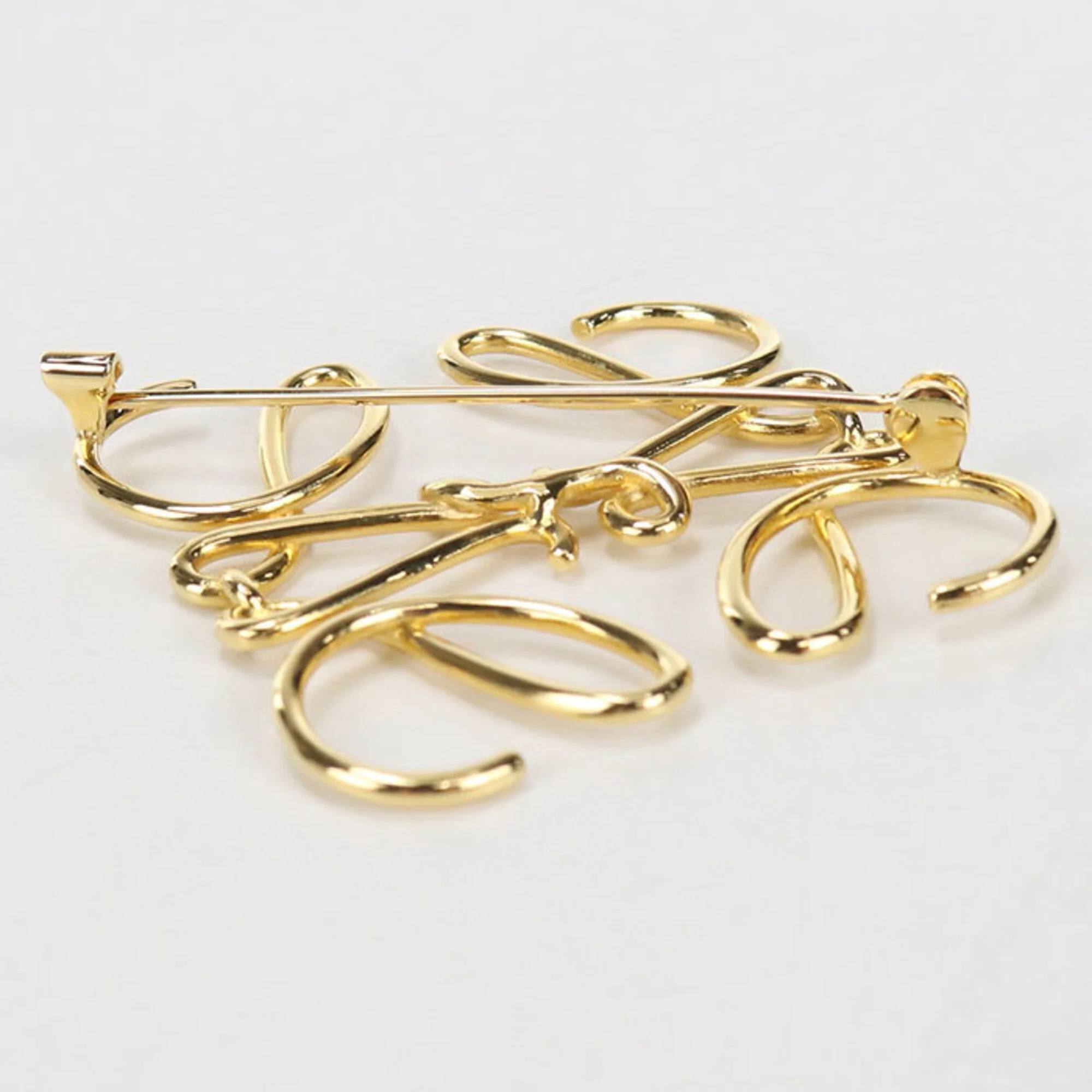Anagram Brooch Metal Gold - Image 3