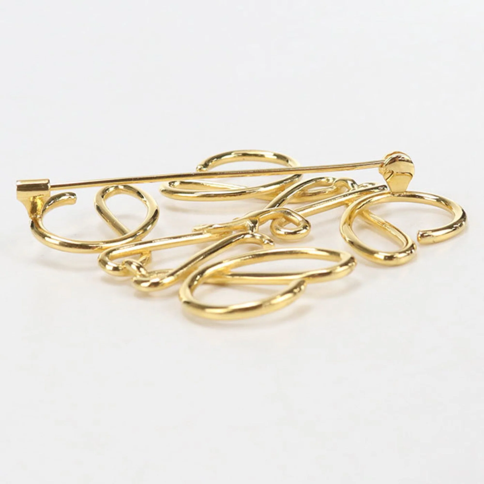 Anagram Brooch Metal Gold - Image 3